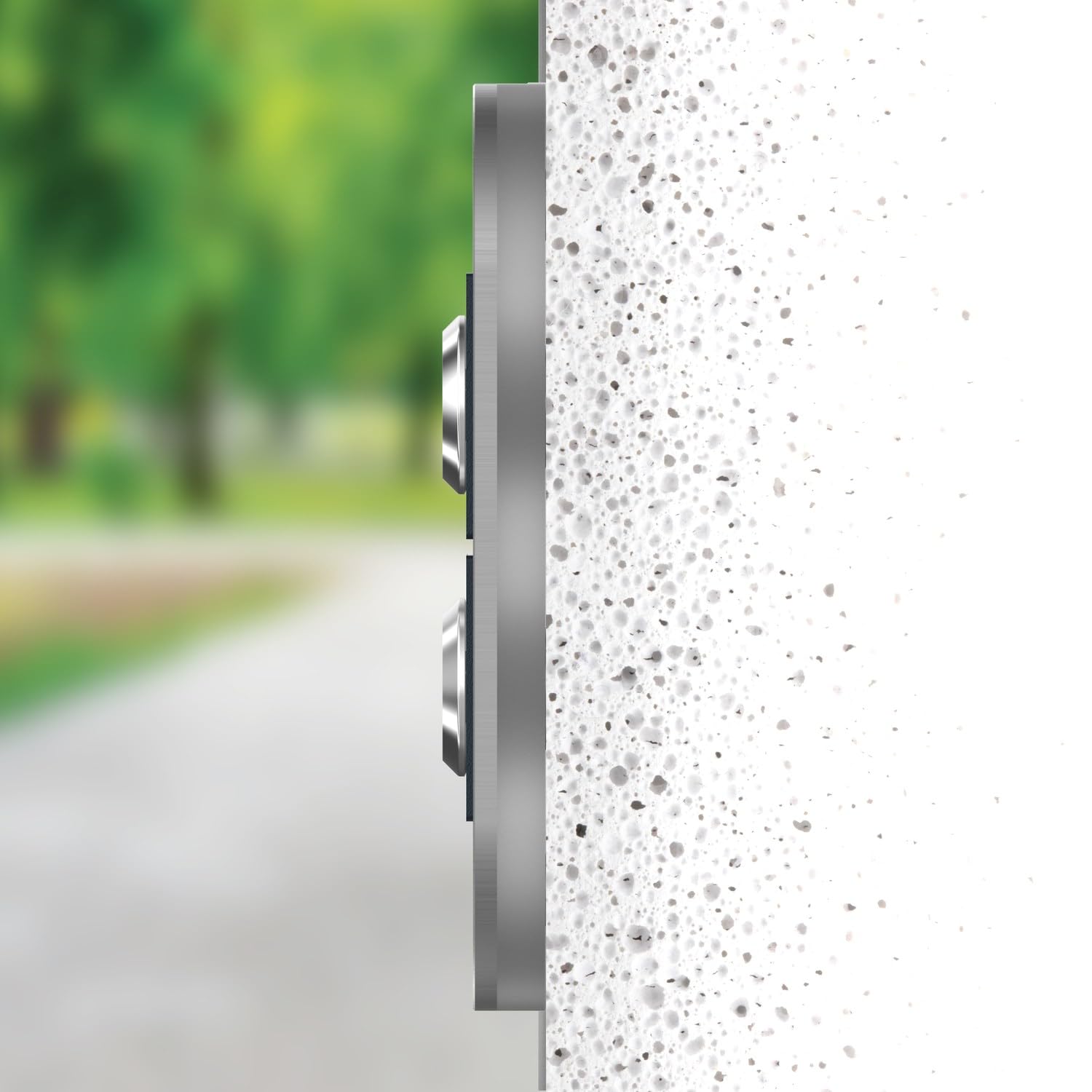 Mehrfamilien Türklingel mit LED Taster 2 Namen Gravur - V2A Edelstahl Klingel 140x115 mm - Unterputz wählbar Aufputz für Haustür Zweifamilienhaus