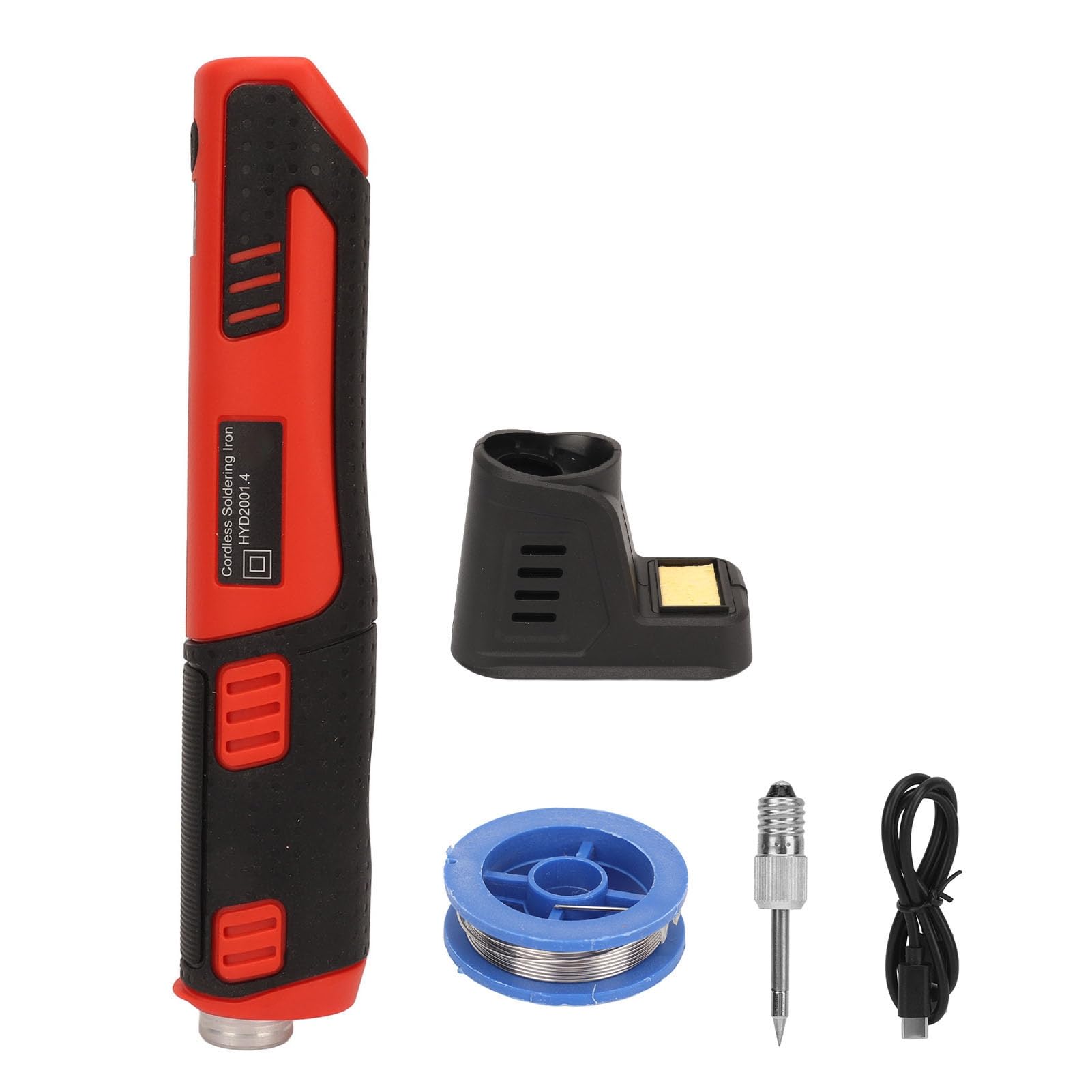 Kit Saldatore Cordless con Batteria al Litio da 1500mAh - Penna per Saldatura Elettronica Portatile Ricaricabile USB - Controllo del Calore con Sensore Touch e Custodia in ABS per