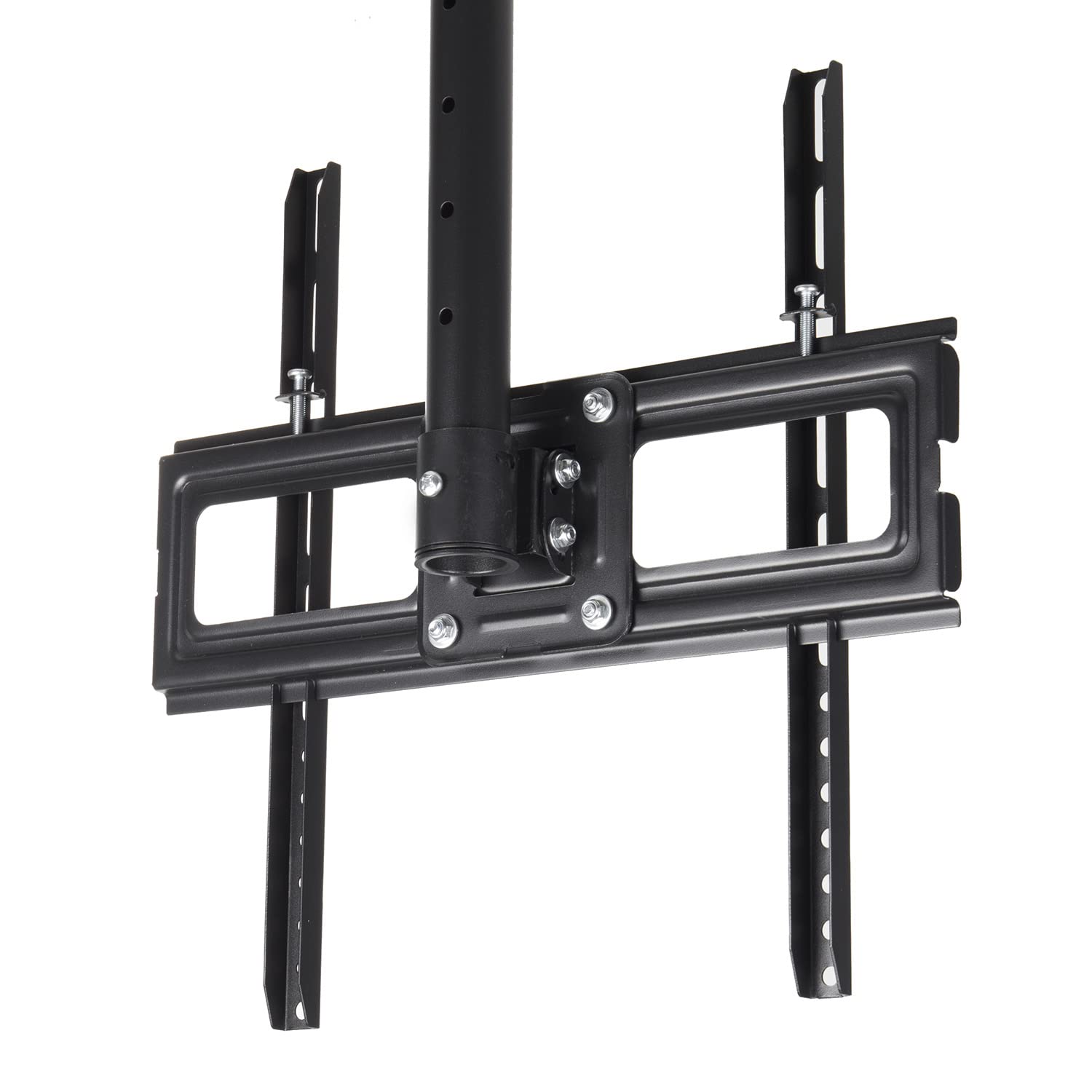 Maclean MC-943 Supporto universale a soffitto per TV OLED QLED LED LCD Plasma Girevole inclinabile regolabile in altezza 32-50" fino a 35kg Soffitti inclinati Ristoranti PUB (Per un televisore)