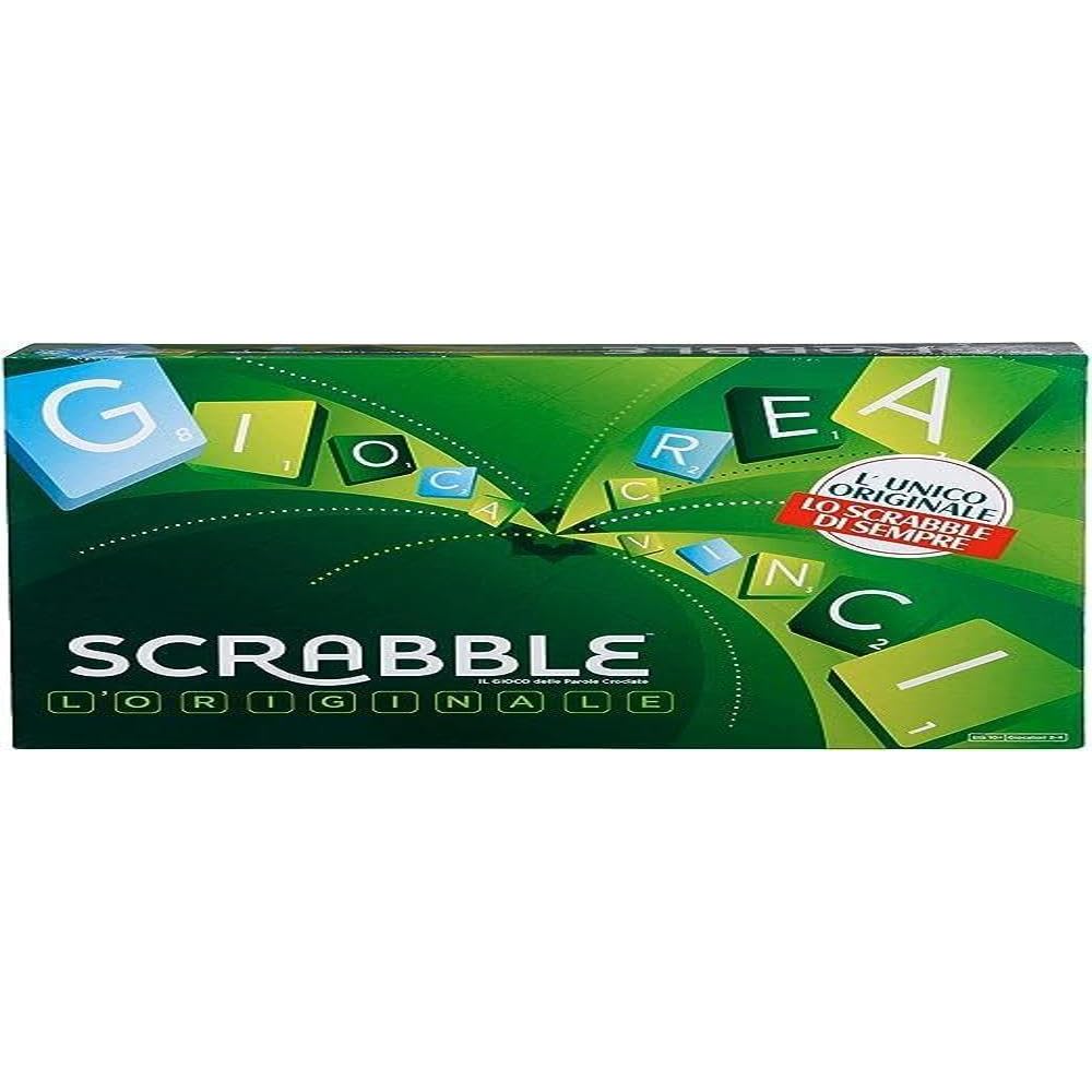 Mattel Games Scrabble Original - Crosswords Gra planszowa WERSJA WŁOSKA, Y9595