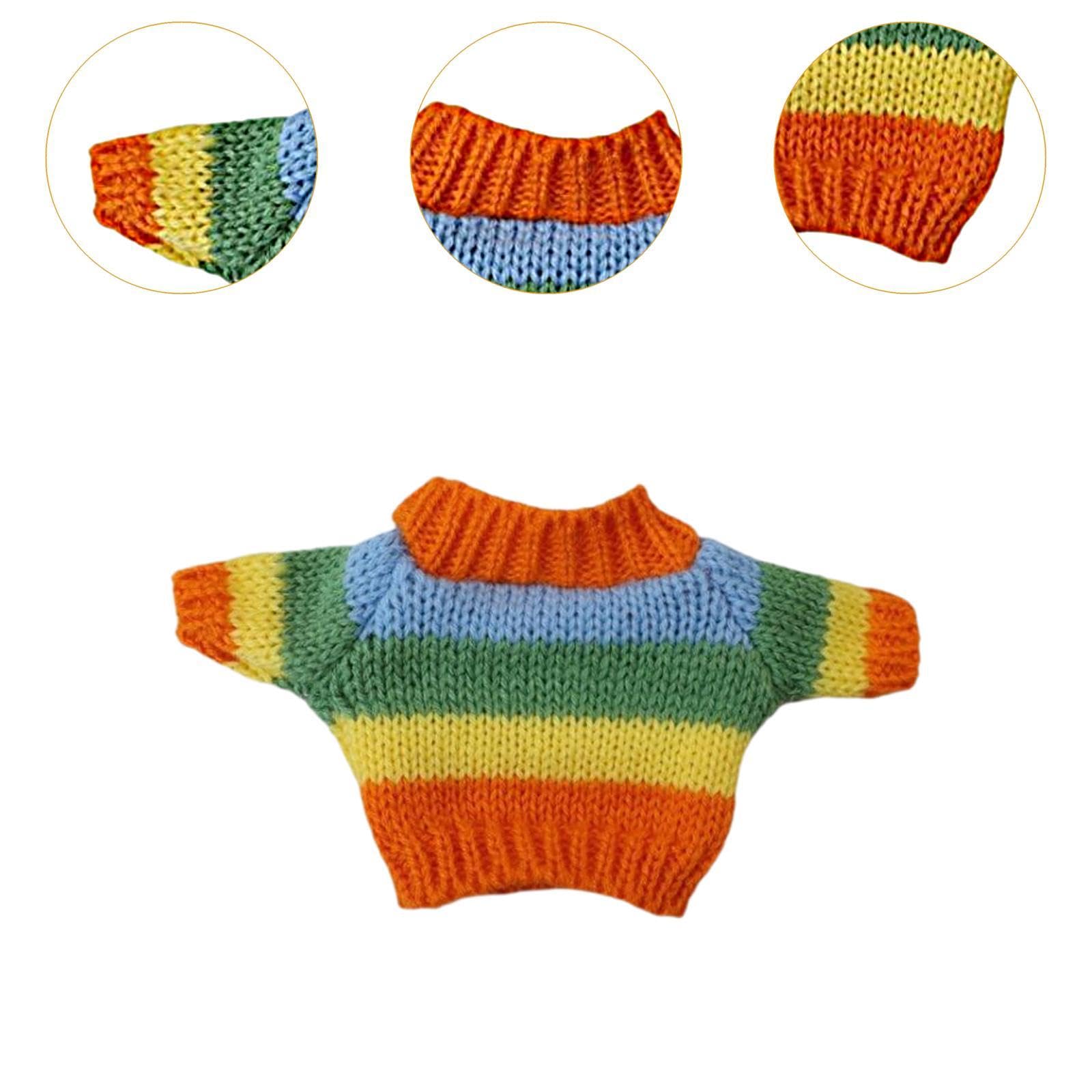 20 cm Puppenoutfit mit Pullover für Kinder Im Alter von 5 10 Jahren, Regenbogenpullover
