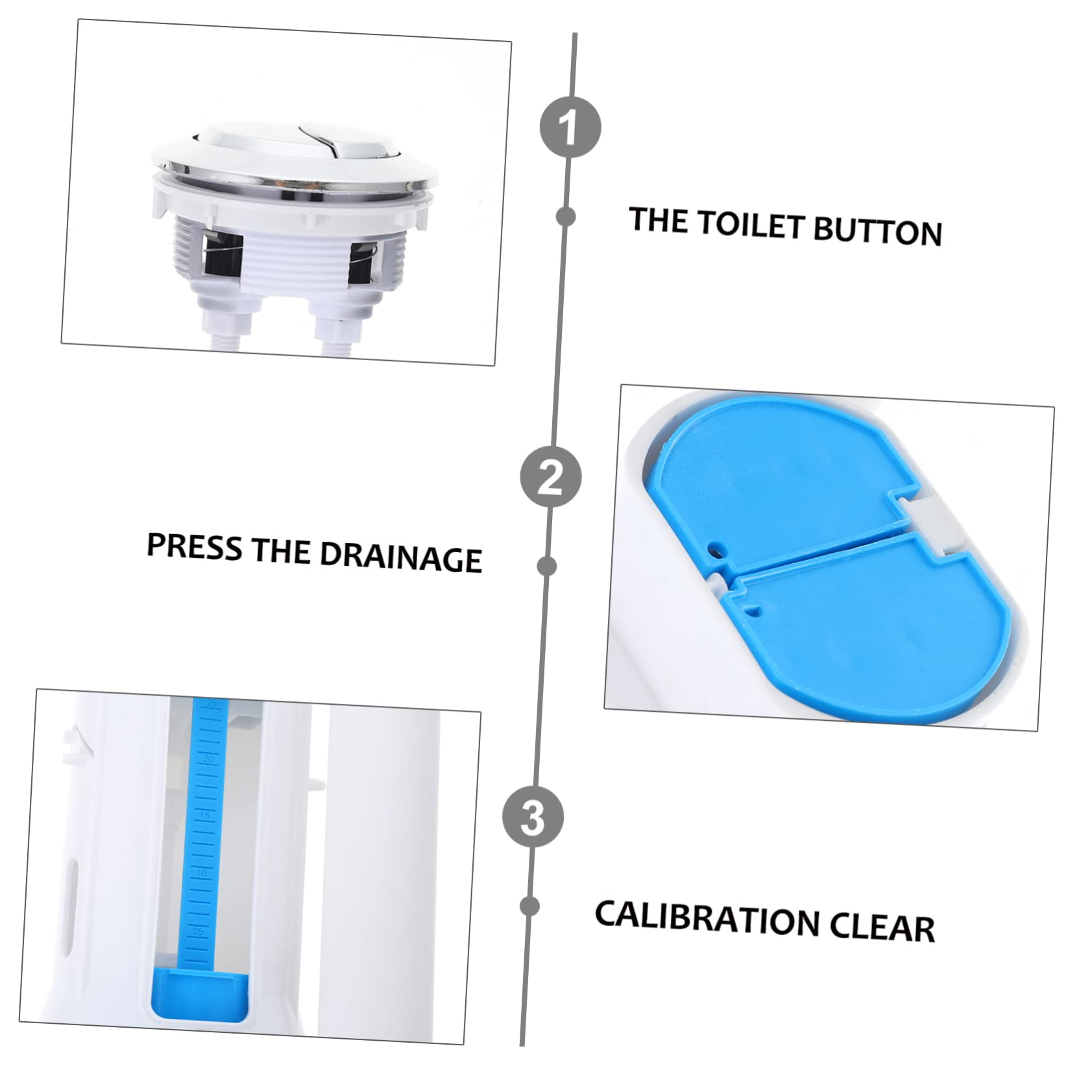 Valvola di Ingresso per Wc Vecchio Stile, Kit di Riparazione per Cassetta in Pp, Livello Acqua Regolabile e Flusso Rapido