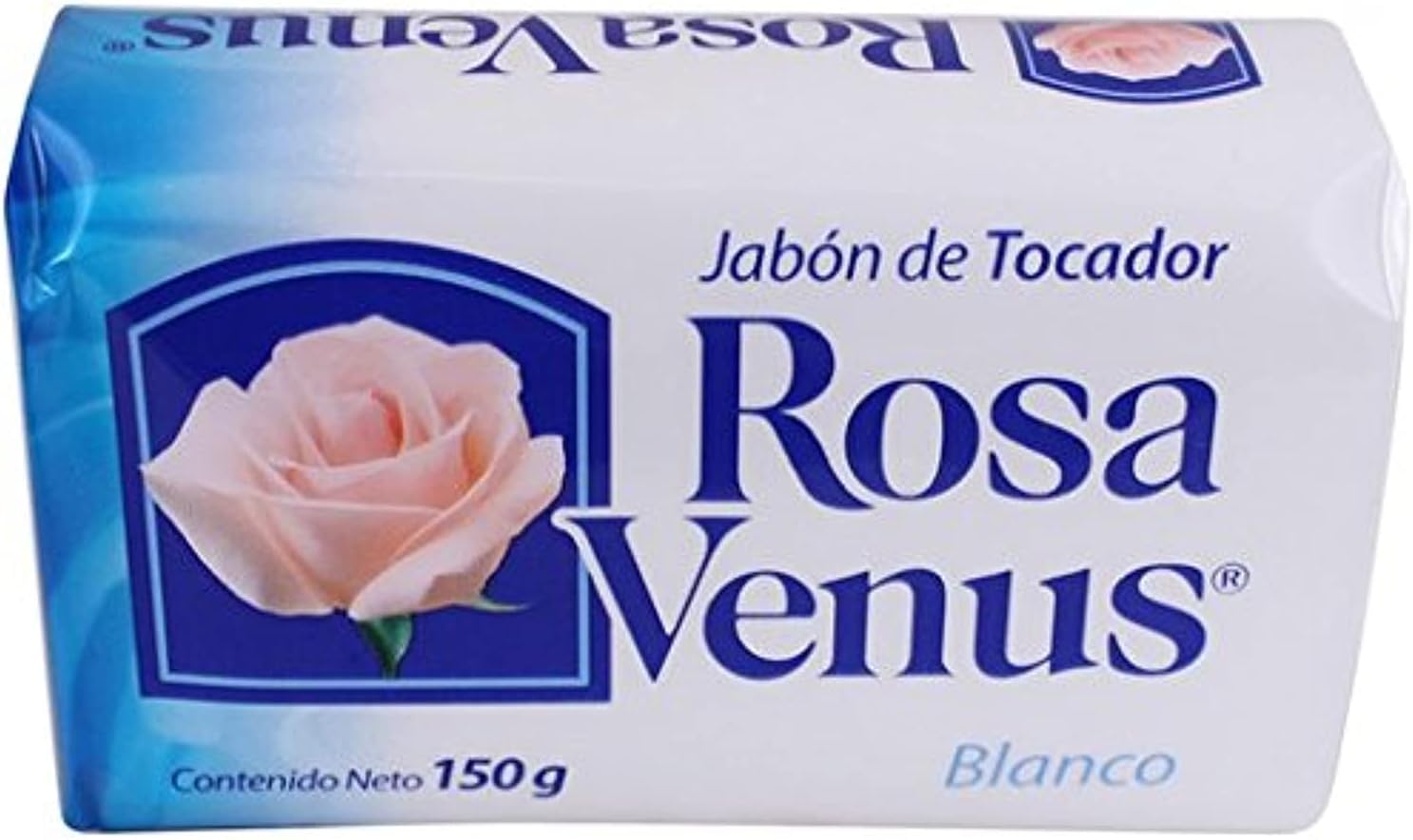Jabon Rosa Venus Blanco Clasico 150 g / 5.29 oz Soap Bar Classic Bathing Natural Mexican smooth soothing gentle scent foaming shower and bath hand choose jabon tocador