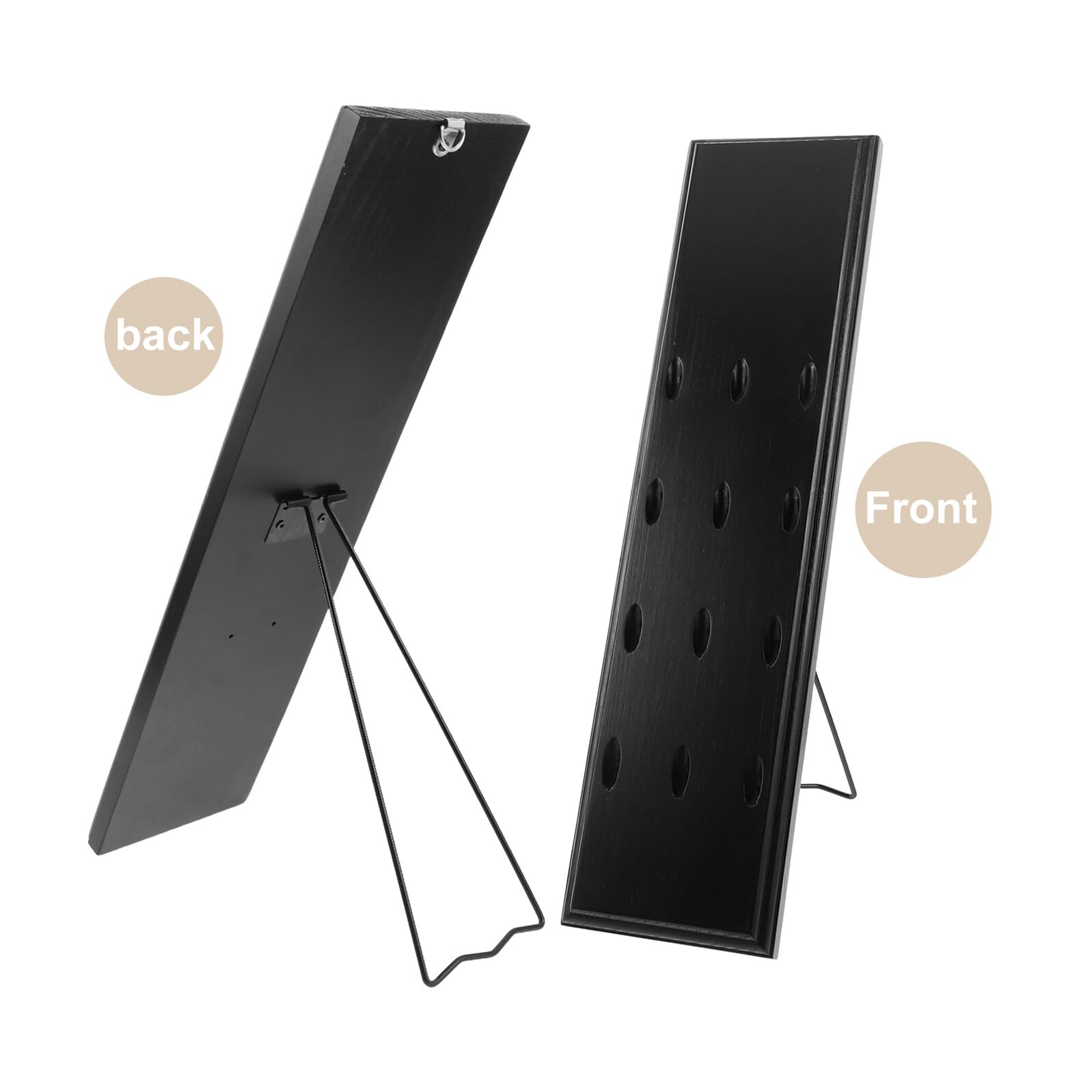 Lurrose Dart Wandhalterung aus Naturholz mit 12 Fächern Wandmontierter Dart Organizer für Soft und Stahlspitzen Platzsparender Dartständer für Spielzimmer und Homeoffice