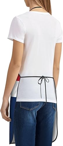 Miniatura 4 de Delantales de bandera francesa de San Martín para hombres, mujeres para cocina, hornear, barbacoa, chef