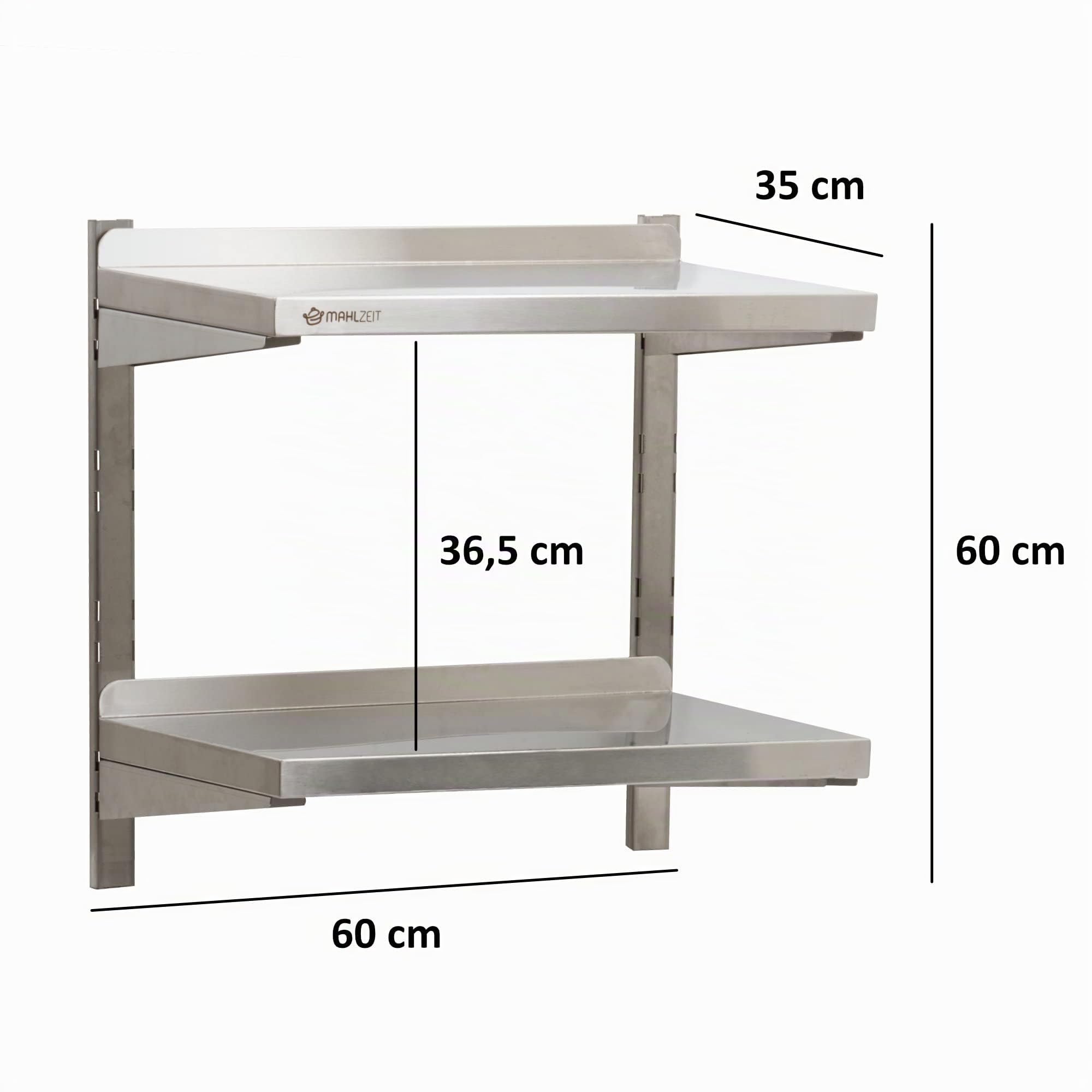 Mahlzeit Estantería de Pared de Acero Inoxidable | Estantes de Cocina | Estante de Pared para Cocina, Gastronomía, Baldas, Repisas