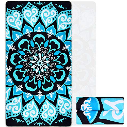 Ikfashoni Boho Beach Towel, Microfiber Beach Towel Oversized, Mandela Women Bath Towel, Large Beach Towel for Adults, Sand Free Quick Dry Beach Towel for Travel Bath Yoga 31 x 60
