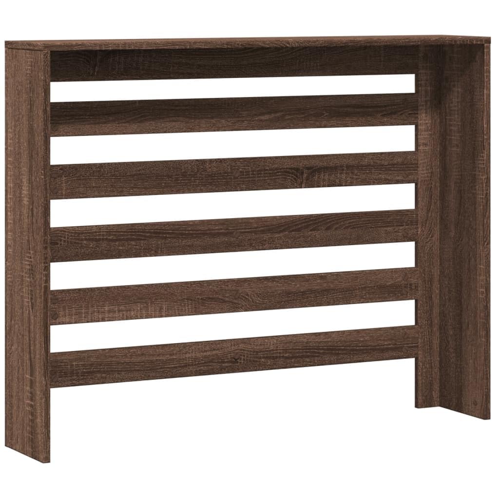 Genérico Cubierta de radiador Madera ingeniería marrón Roble 104x20x82cm,Accesorios para electrodomésticos,Accesorios para radiadores de calefacción,852696