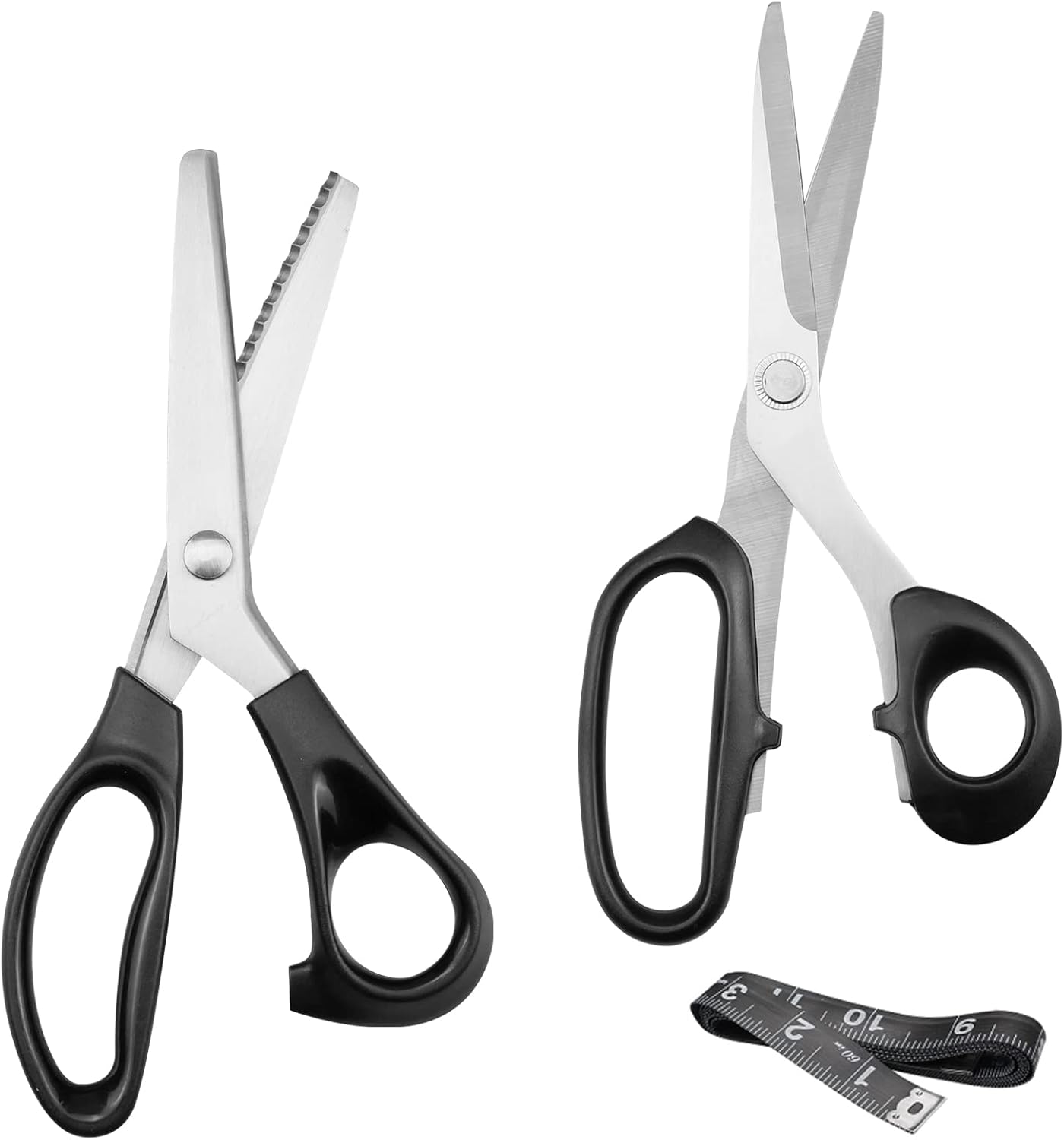 milaosk Zig Zag Scissors 2 Pcs,Serrated Scissors Pinking Shears for Fabric Craft Scissors
