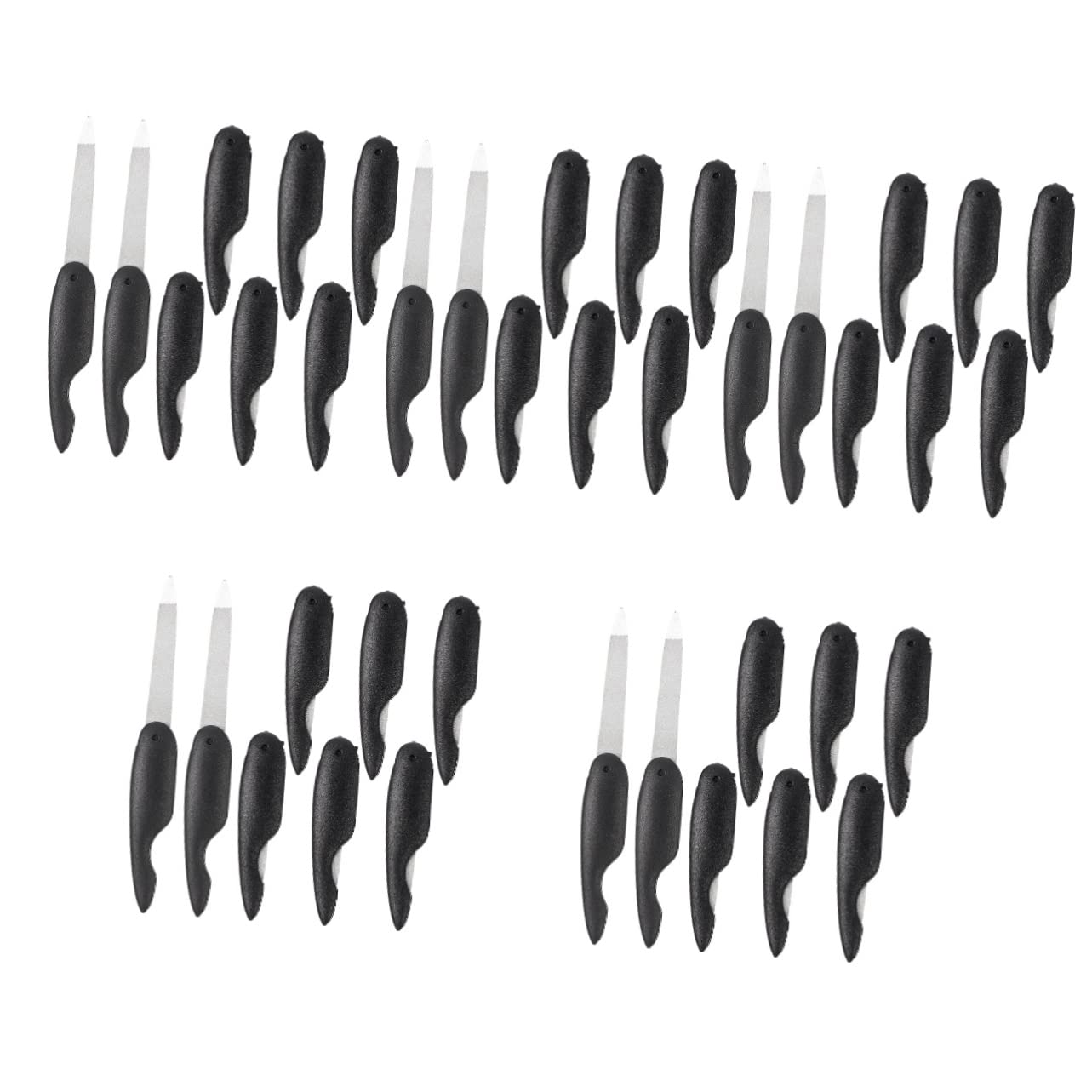 FRCOLOR 40pezzi Unghie Metallo Pieghevoli Bifacciali Per Manicure e Pedicure Strumenti Per Unghie Spesse e Acriliche Design Portatile e Lavabile