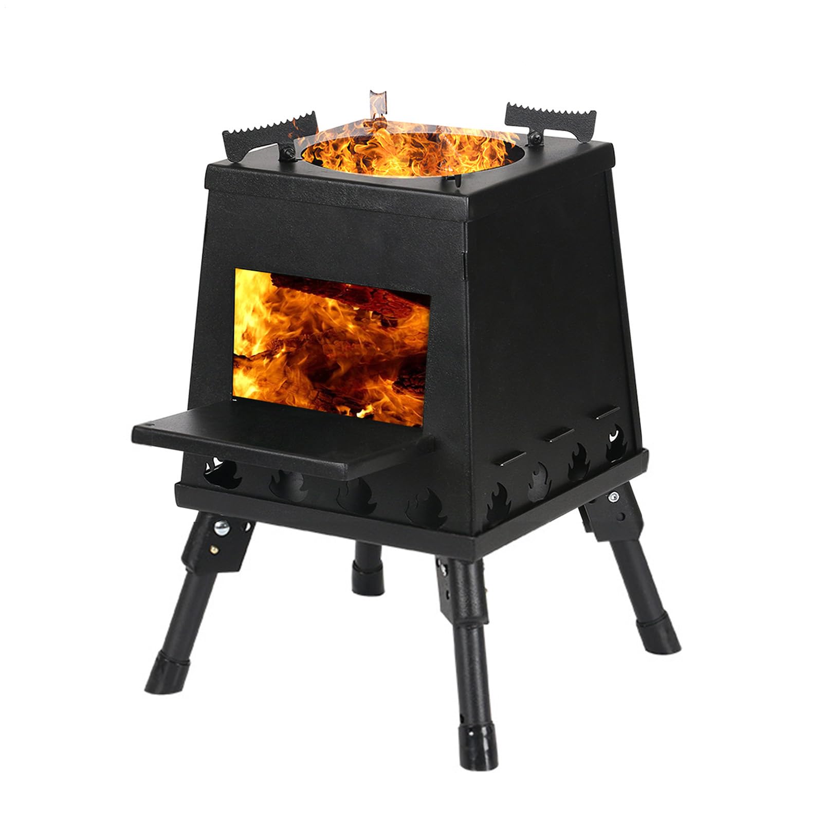 Poêle à bois pliable – Réchaud d'extérieur portable, mini brûleur amovible