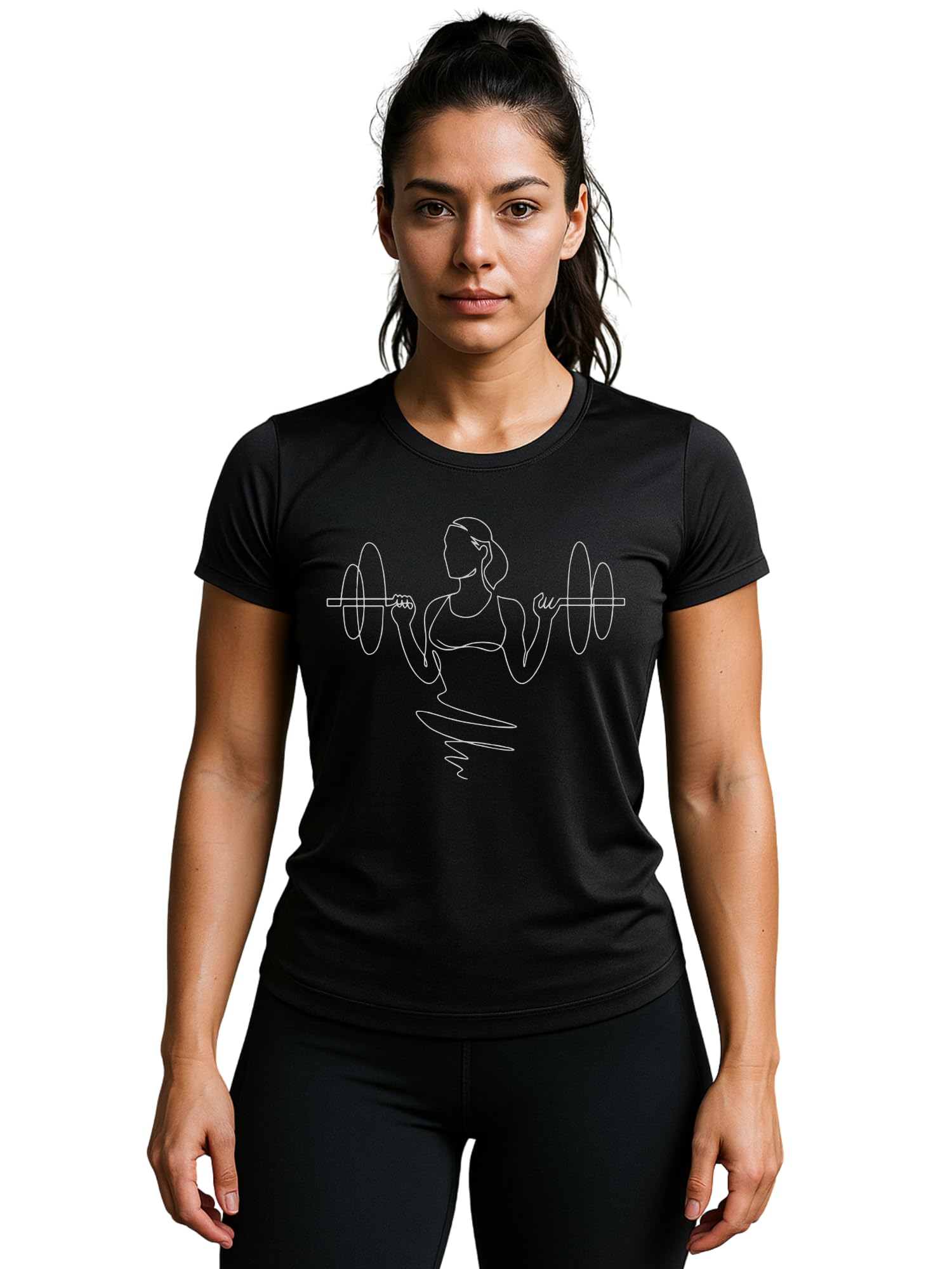 Women’s Gym Workout T-Shirt – Fitness Graphic Print Athletic Tee – Slim Fit Sports Top for Running, Training & Yoga-THUMBELS Girls-image-32