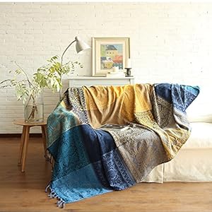 SHANNA Chenille plaid vintage jacquard kwastjes dubbelzijdige patchwork deken warm luxe decoratief voor thuiskantoor…