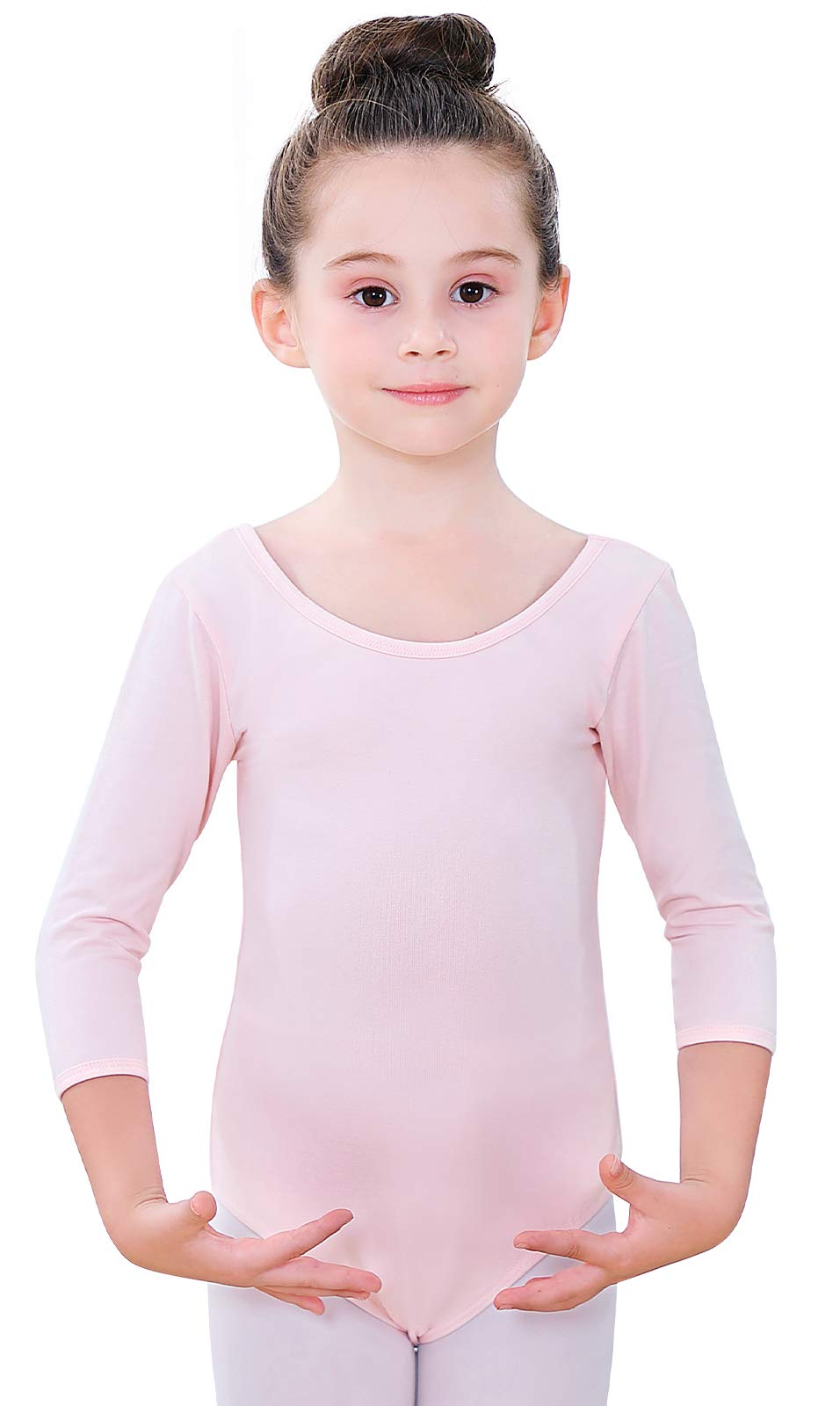 SouditturGirls Leotards Long Sleeve Ballet Dance Top Bodysuit for Toddler Kids