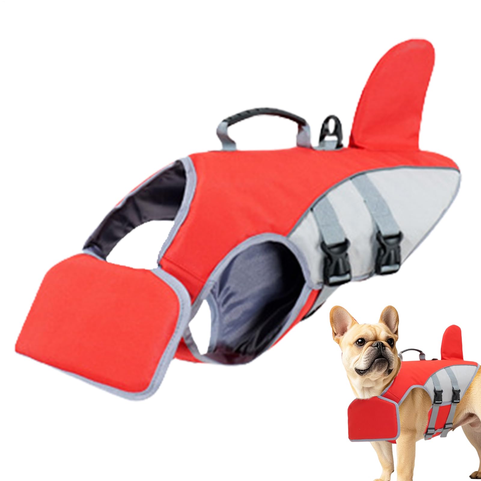 Gilet de sauvetage grand chien haute flottabilité avec poignée de sauvetage robuste