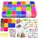 Scientoy Loom kit , 19700+ Rainbow Rubber Bands Refill Kits, Bracelet Making Kit Include:18700+ Bands in 38 Colors, 280+ PVC& ABC Beads,30 Charms 30 Transparent Charm,1000+ Accessories for Girls&Boys