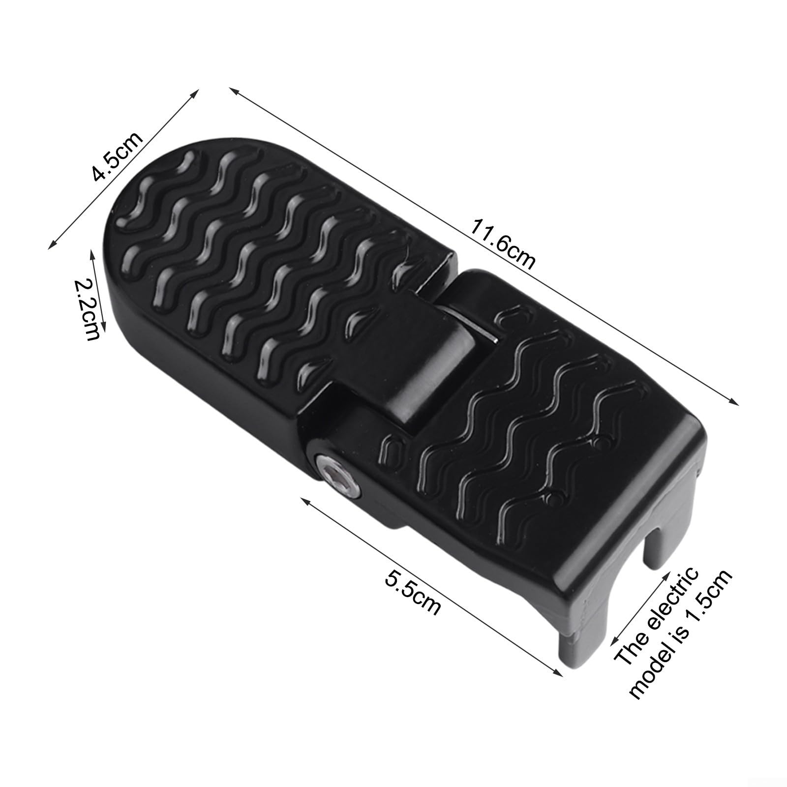 Poggiapiedi per bici elettrica, posteriore, passeggero, pieghevole, in lega di alluminio, per mountain bike, mountain bike, mountain bike, colore nero (M15)
