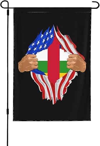 LIFANGMI Hand Tear Flag Of The Central African Republic Garden Flag 28"x40" Inch Double Sided Garden Flags Home Lawn Outdoor Decor Flags Party