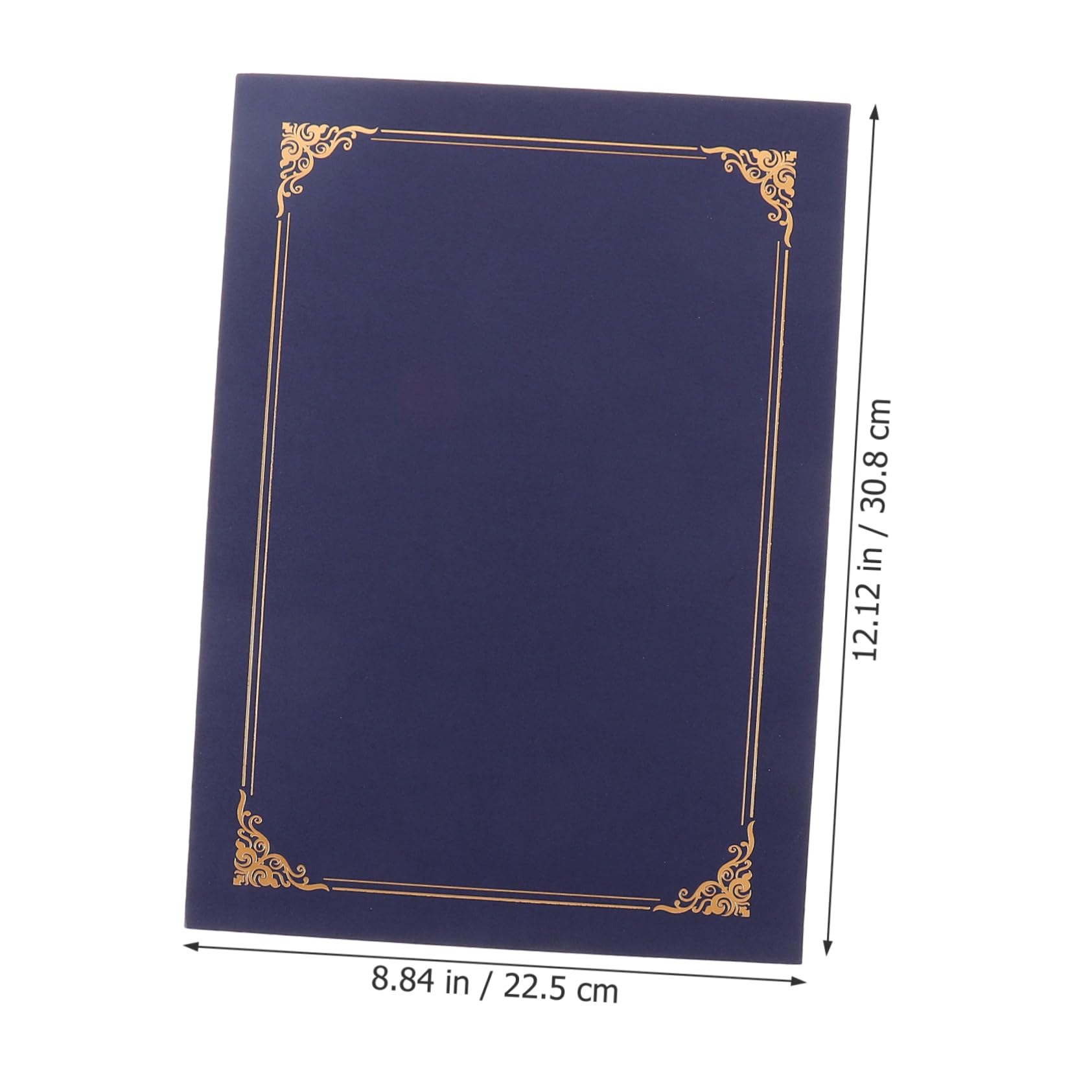 EXCEART Custodie per Certificati per Premi e Diplomi 10 Pezzi in Carta Lamina Oro, Copertine Classiche Resistenti per Cerimonie di Premiazione e Laurea