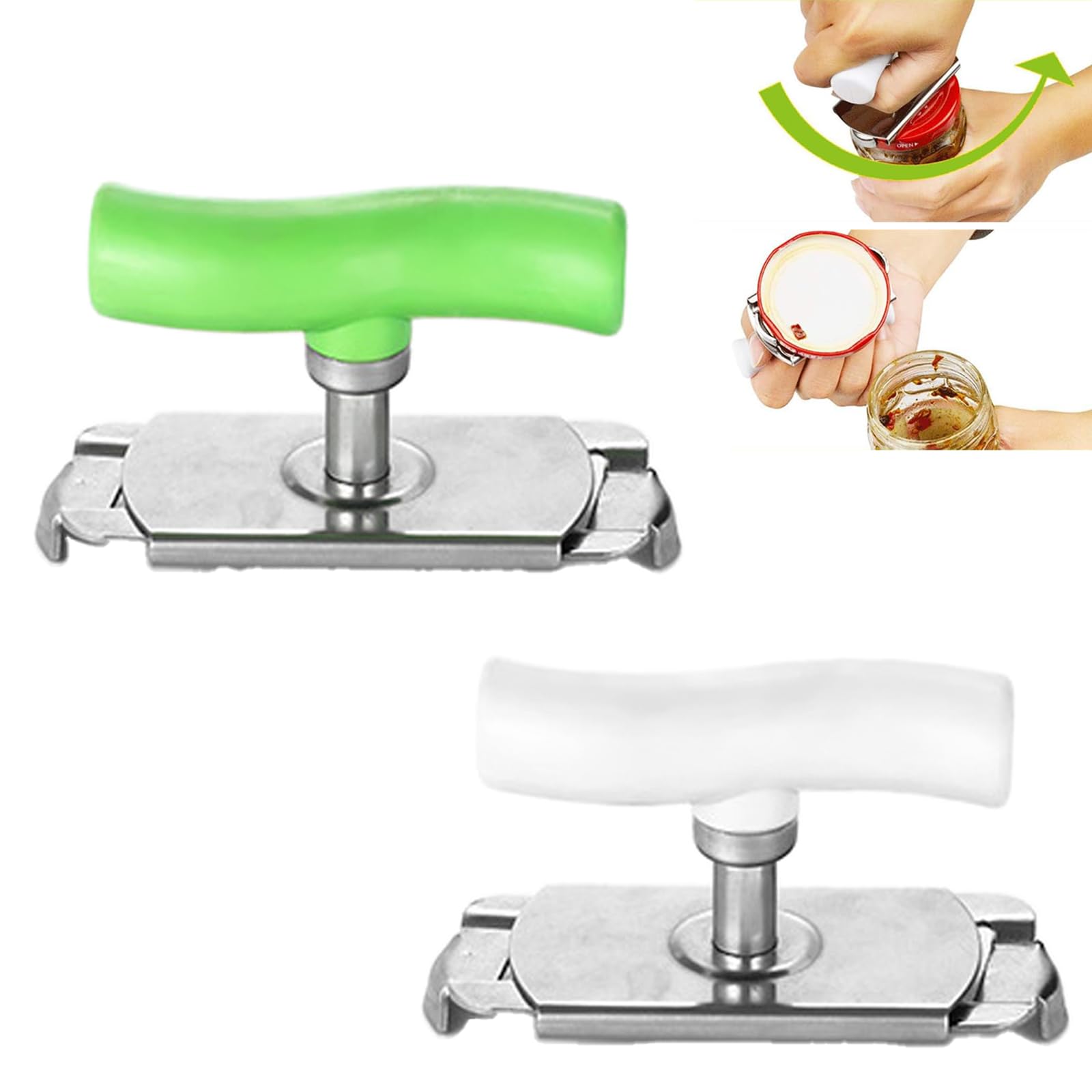 Jar Opener for Weak Hands, 2 Pieces Jar Openers for The Elderly Lid Openers for Arthritis Hands, Bottle Openers Suitable for Elderly, Women to Easily Open Jars, Can Opener Aid
