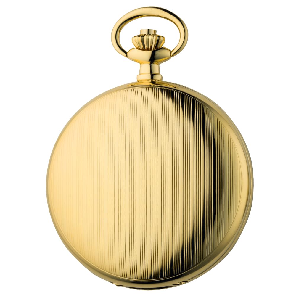 DUGENA Herren Taschenuhr Cavalier 4460501 – Klassische Taschenuhr mit Handaufzug & Kette – nostalgische Herrenuhr im goldfarbenen Gehäuse Vater, Opa oder Ehemann