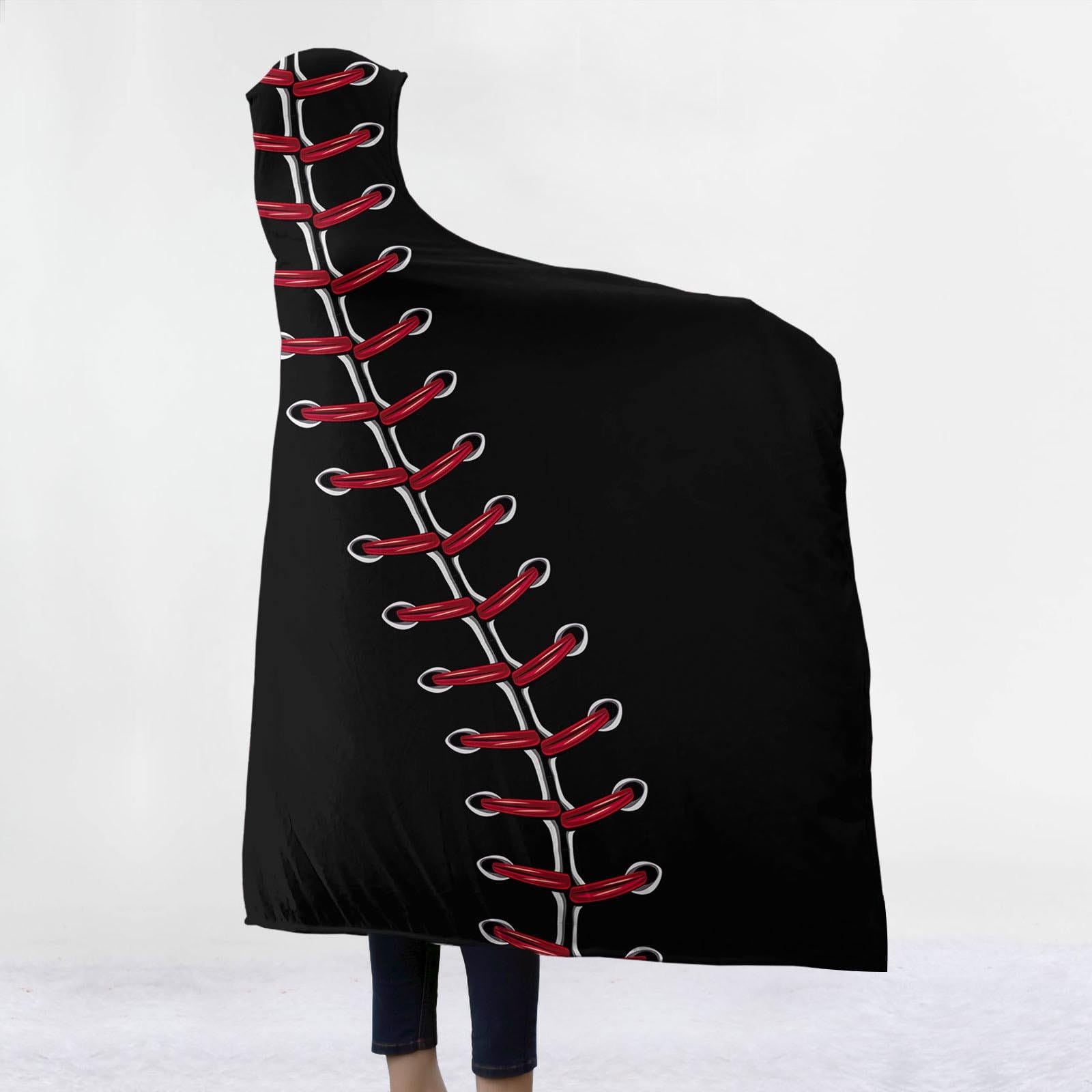 Generico Sciarpone Donna Inverno Morbida Grande Cozy Sports Fleece Hooded Blanket With Football And Soccer Prints Perfect For The Family Sciarpa Pelliccia Donna