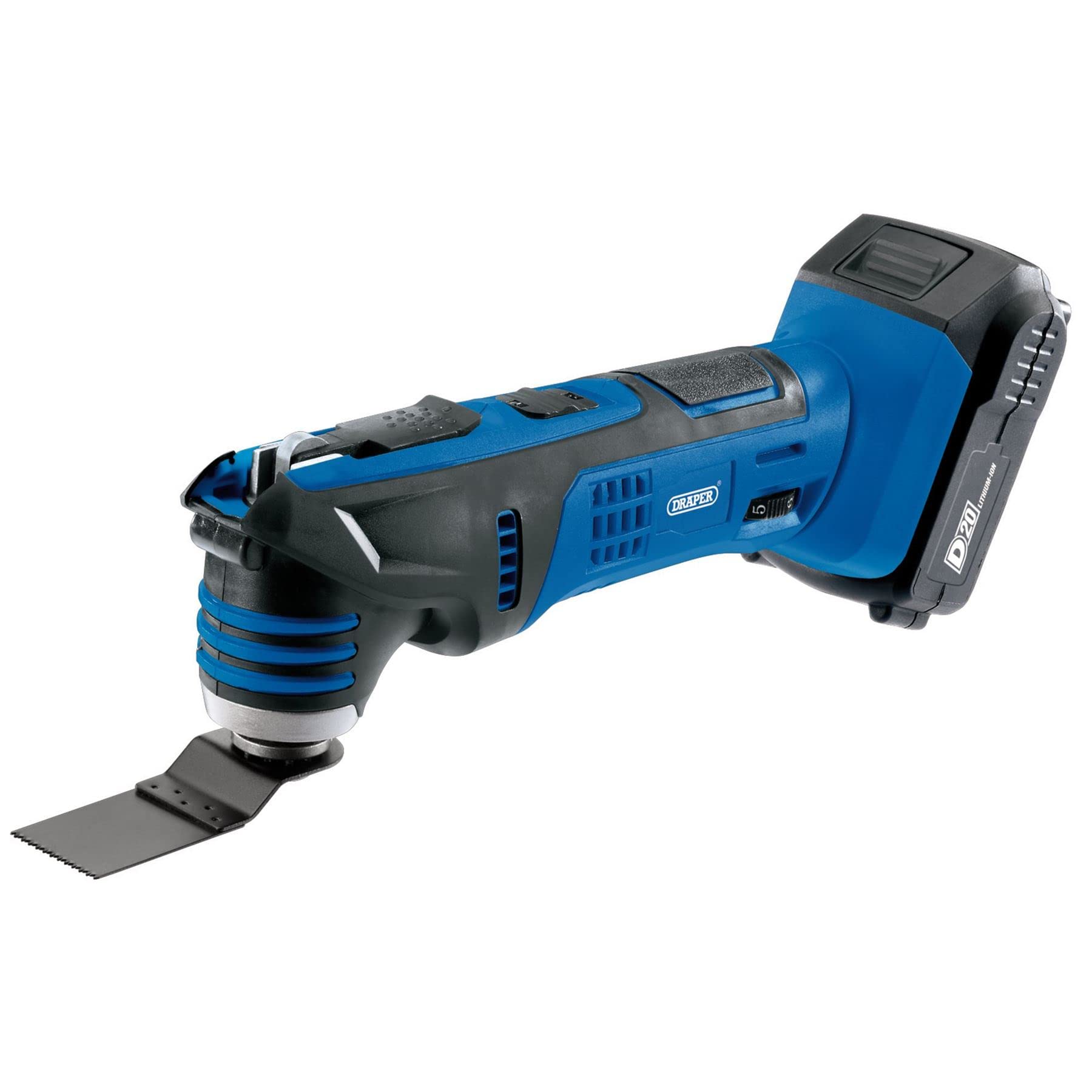 Draper D20 20V Oscillating Multi-Tool, 1 X 2.0Ah Battery, 1 X Charger (9 Piece)