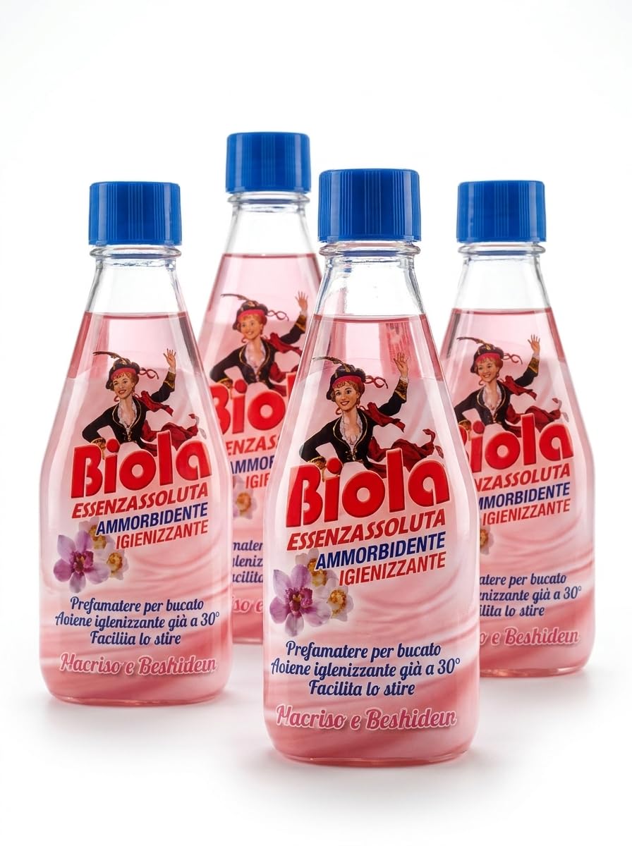 Ammorbidente Igienizzante Liquido Concentrato, Profumo di Narciso e Orchidea, Formula Igienizzante, Set da 2, 4 o 6 Confezioni da 250 ml (Set da 4 Pezzi)