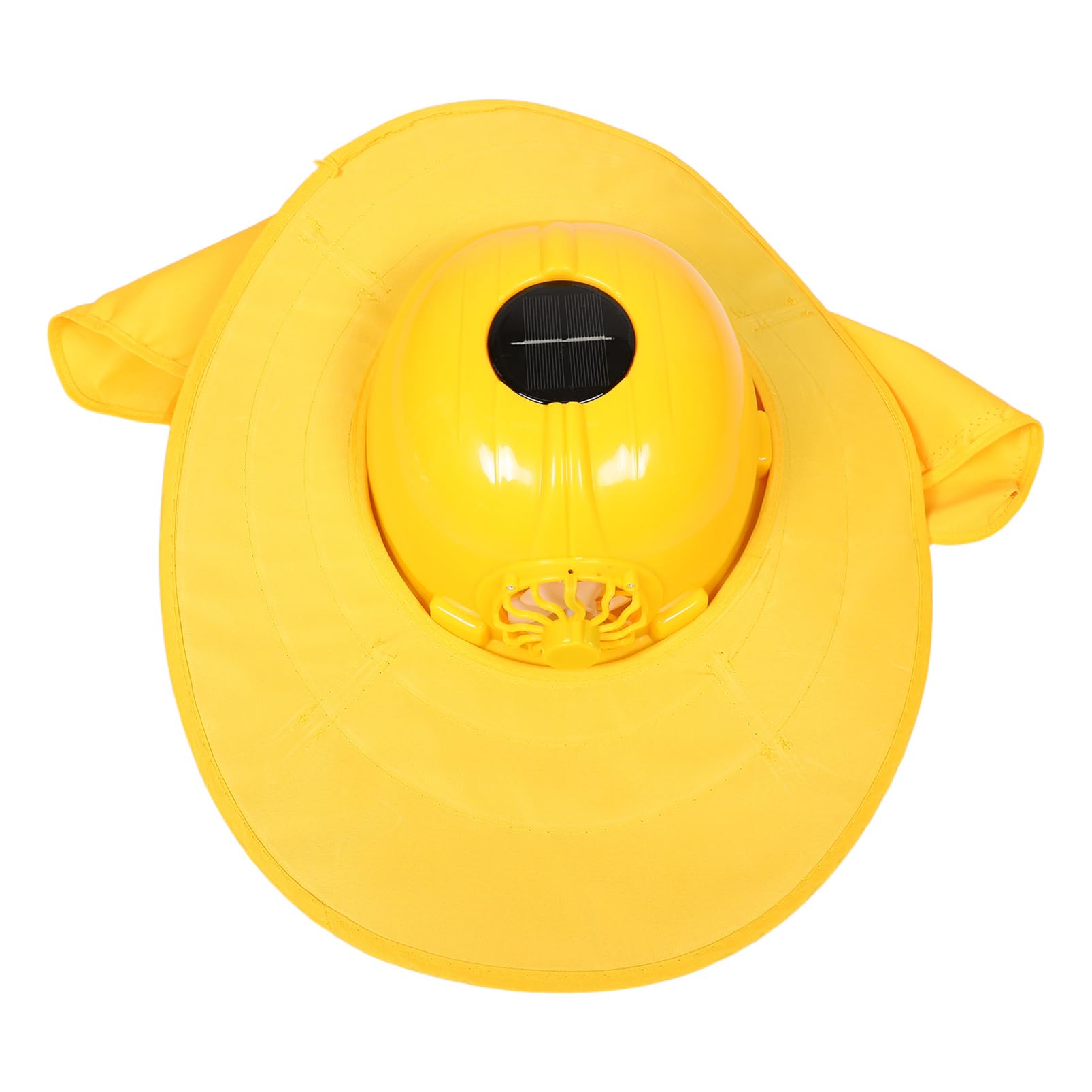 PRETYZOOM Solarbetriebener Schutzhelm mit Ventilator Breiter Krempe für Outdoor-Arbeit Nackenschutz und Sonnenschutz für Hohe Temperaturen