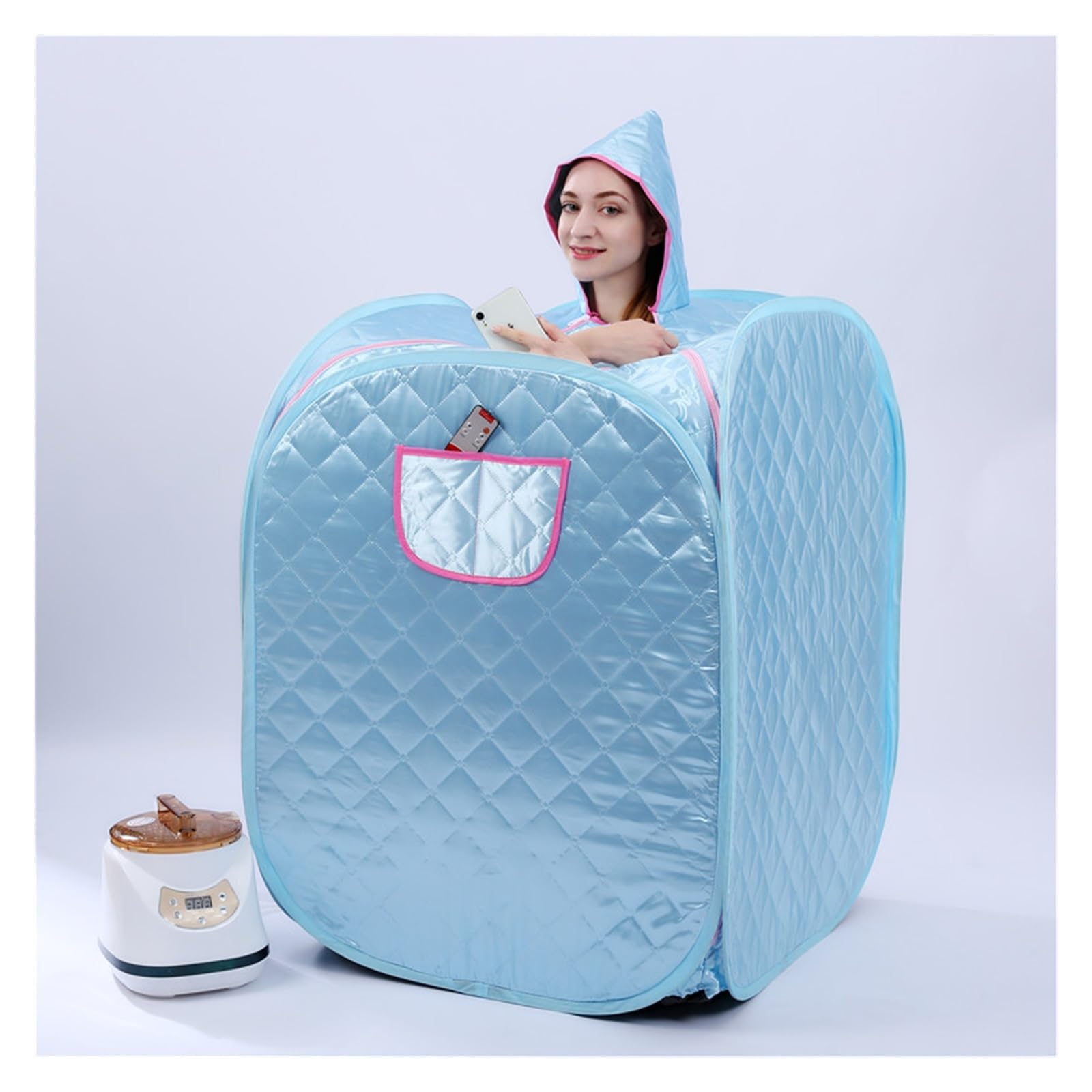 Przenośna sauna 3.0L 1500W nerator pary, składany intelintny osobisty namiot parowy SPA Sauna(AJ-PS03R)