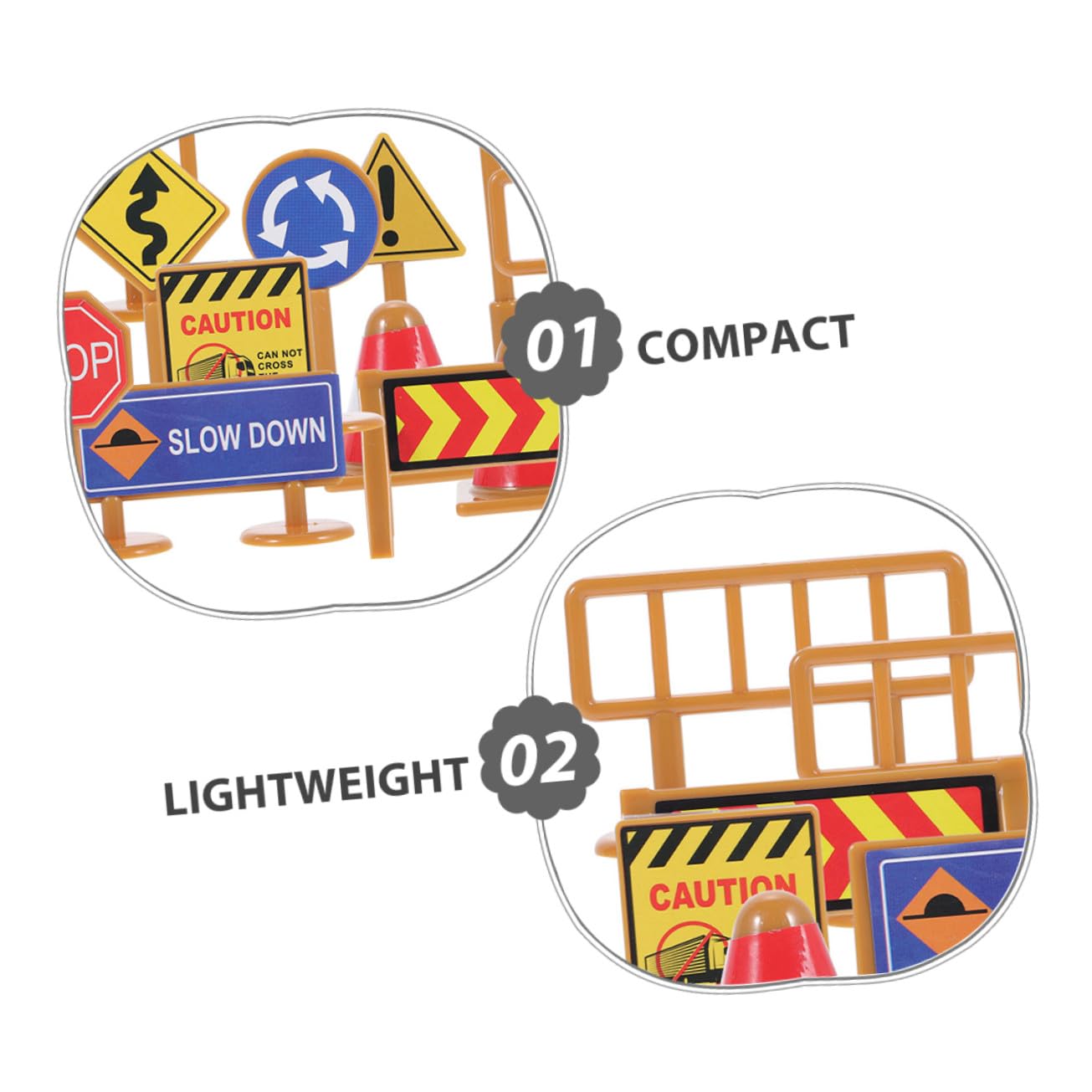 Segnali Stradali Gioco Educativo Bambini Set 45 Pezzi Plastica Resistente Miniatura per Apprendimento Sicurezza e creatività Gioco Interattivo Viaggio