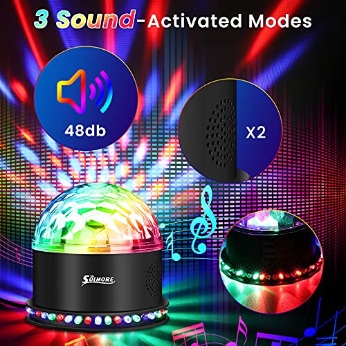 LED-discobal bluetooth, SOLMORE LED-lichteffecten feestverlichting muziekspeler RGB-disco-magische bal met… - Image 5