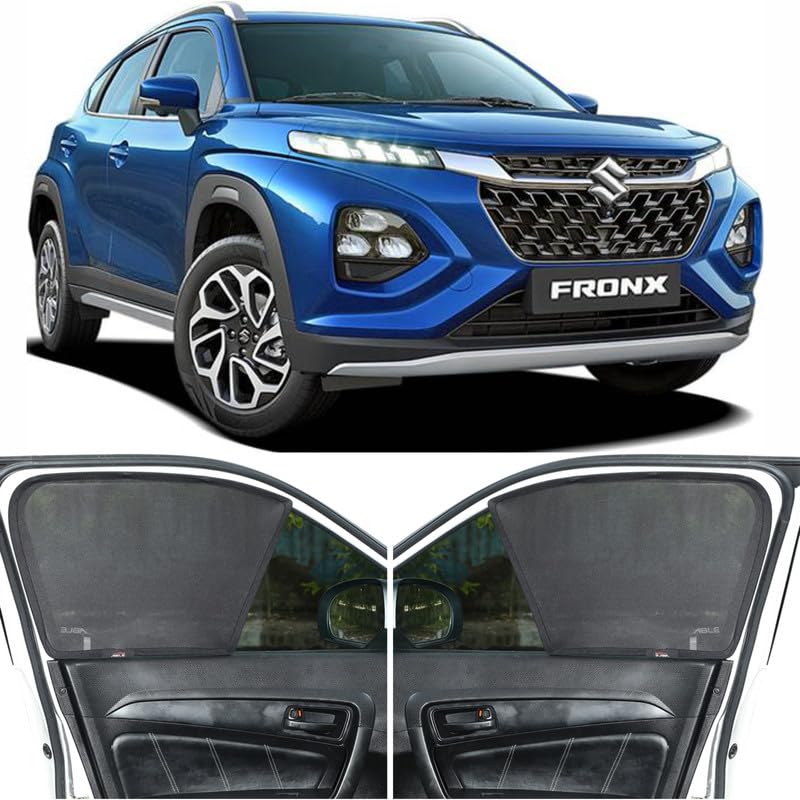 Dotnet Half Car Magnetic Sun Shade Curtains for Maruti FRONX Set of 4 Pcs