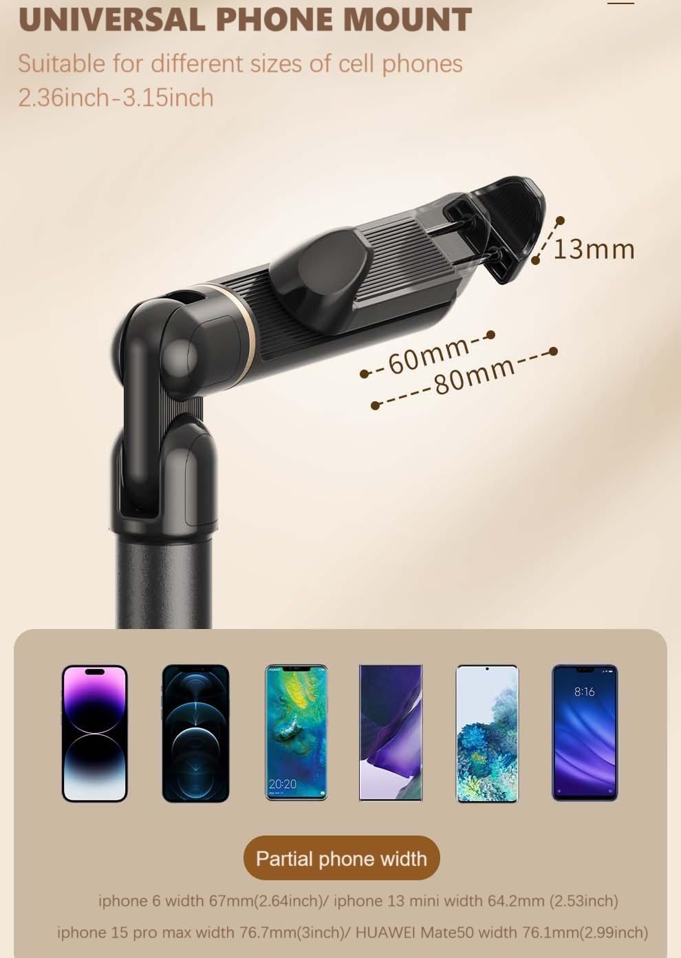 Supporto per telefono cellulare per video, supporto per telefono da tavolo, regolabile a 360°, base robusta, compatibile con smartphone | Leroy Merlin