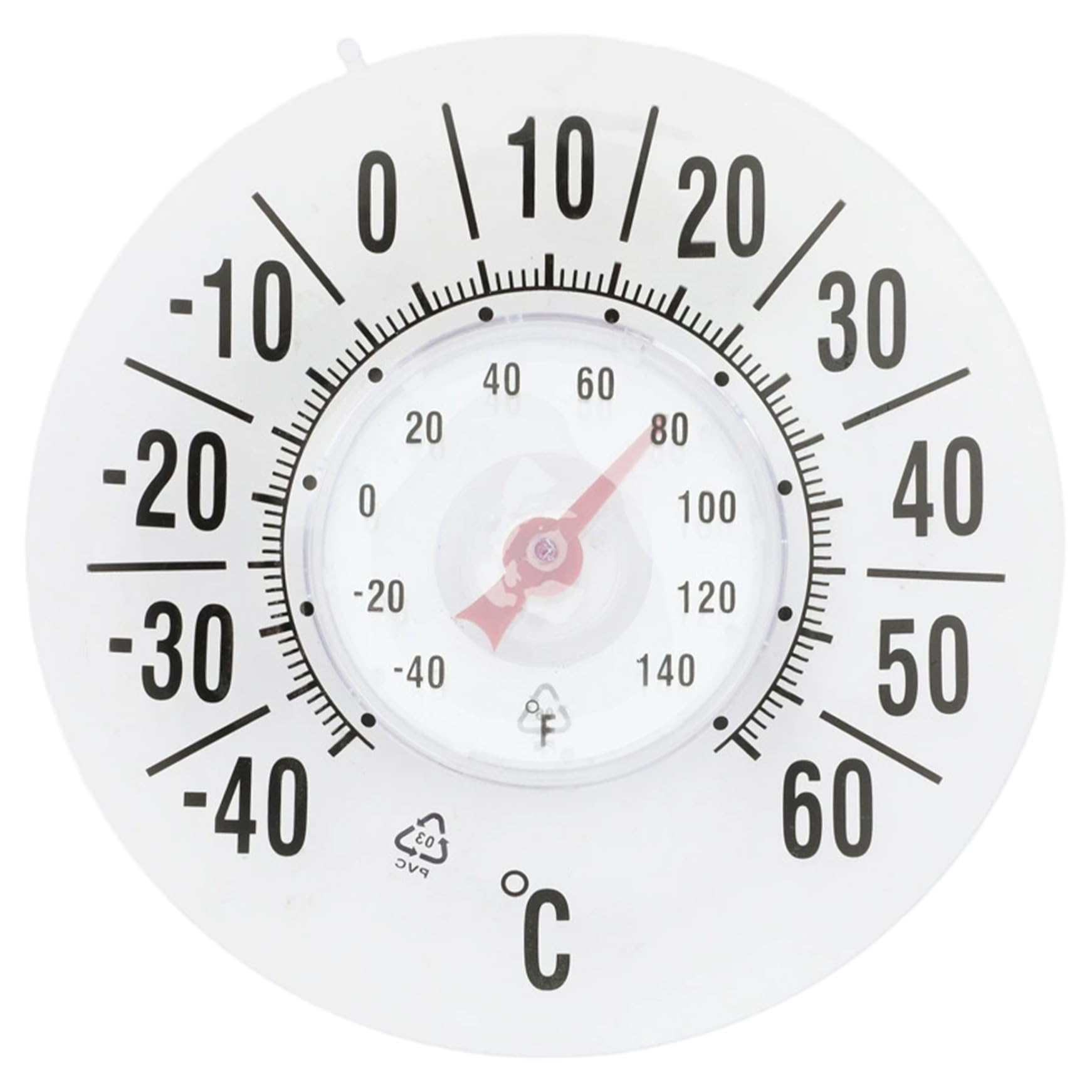 Window Thermometer Transparent Round Window Thermometer for Outside Temperature Battery-Free Self-Adhesive Waterproof Temperature Measurement Tool