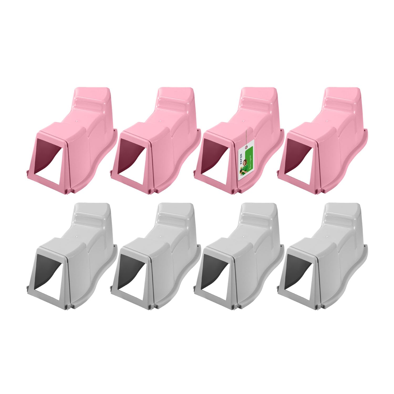 Sandkasten für Kinder mit Spielzeug - 160 x 22 cm - Modularer Sandbox 8 Elemente Runder Sandkiste für Garten Outdoor | Grau/rosa | Kunststoff