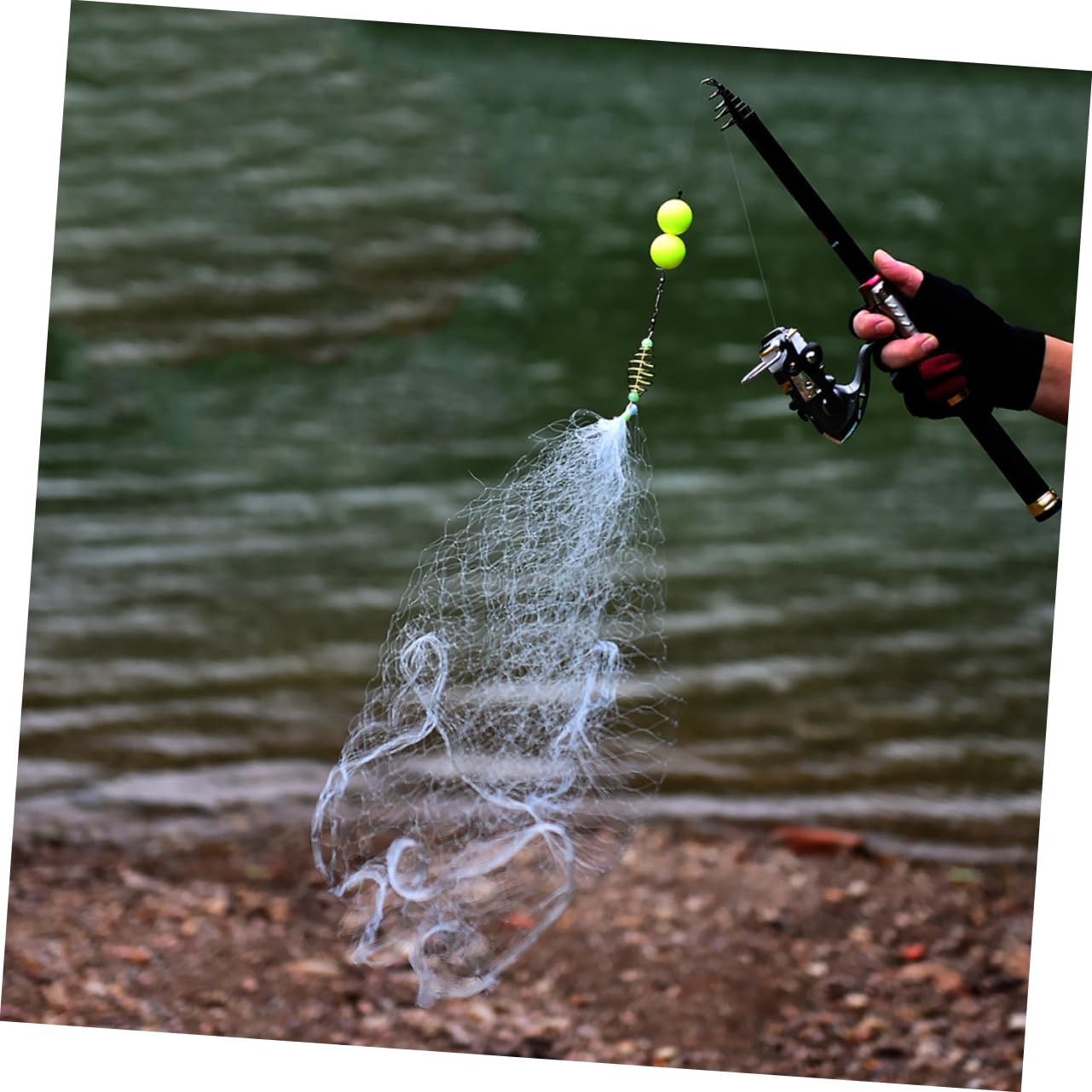 BESPORTBLE 2 Set Di Reti Da Pesca Per Pesci Retino Di Ricambio Per Reti Da Pesca Retino Per Esche A 8 Fori Retino Per Lancio Sicuro Per Pescatori 20 Pezzi*2