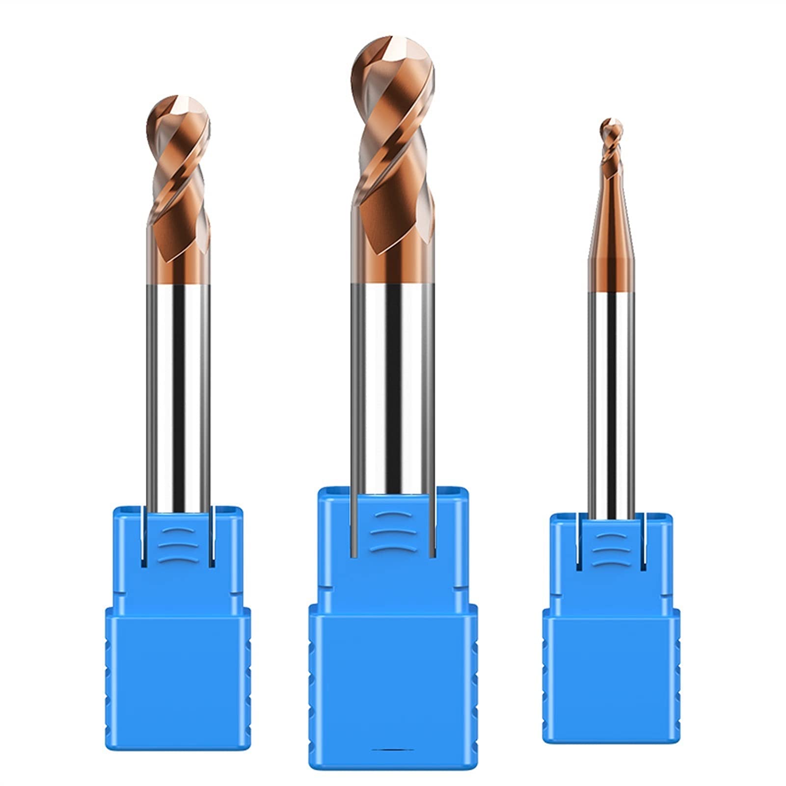 SUOFEILAIMU-PHONE CASE Metal HRC55 2 Flutes Carbide End Mill Coated Tungsten Steel R0.5-R6mm Ball Nose Milling Cutter CNC Machining Cutting Tools (Dimensions : R4X60X8D)