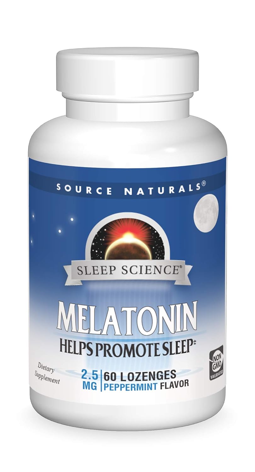 Buy Melatonin, 2.5 mg, Sublingual Peppermint 60 Tabs by Source Naturals
