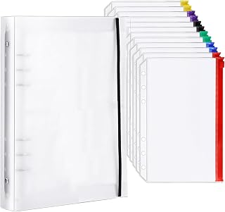 Budget Planner Italiano Money Binder Italiano with 1pc Ring Binder Cover 12pcs Multicolor 6-Hole Ring Binder, A5 Budget Planner Budget Binder