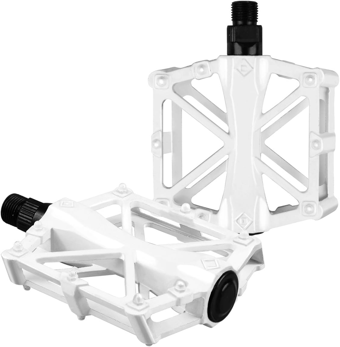 Bike Pedals Mountain Bike Pedals Aluminum CNC Bearing Bicycle Pedals, Road Bike Pedals with 16 Anti-Skid Pins Lightweight Platform Pedals for BMX/MTB Bike 9/16" Spindle