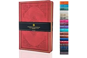 Vintage-Style Red Leatherette Journal: A5 Size for Travel & Writing