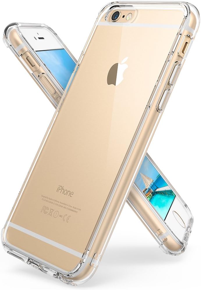 Ringke Fusion Designed for iPhone 6S Plus Case, iPhone 6 Plus Case, Crystal Clear Back TPU Bumper [Drop Protection/Shockproof] Raised Bezels Protective Cover for iPhone 6Plus / 6S Plus - Clear