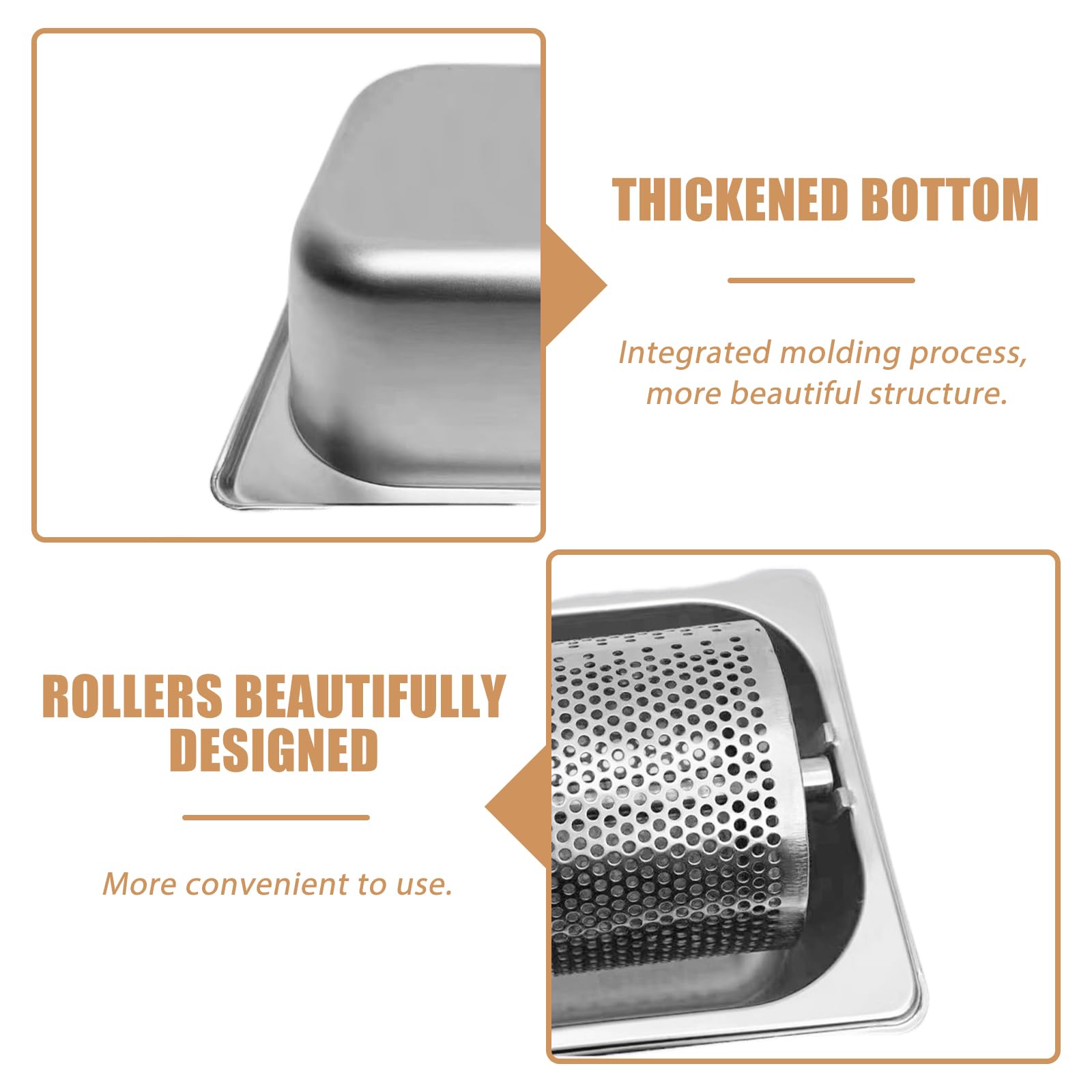 Rodillo de mantequilla de acero inoxidable, rueda de mantequilla para hamburguesas, distribuidor de mantequilla duradero con rueda extraíble, inoxidable e higiénico, dispensador de mantequilla para