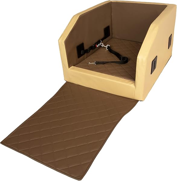 Besuche den CopcoPet- CopcoPet Rücksitz Hundeautositz Autohundebett Hundebett Transportbett Autoschondecke (55 x 70 x 38 cm, Grau) in use