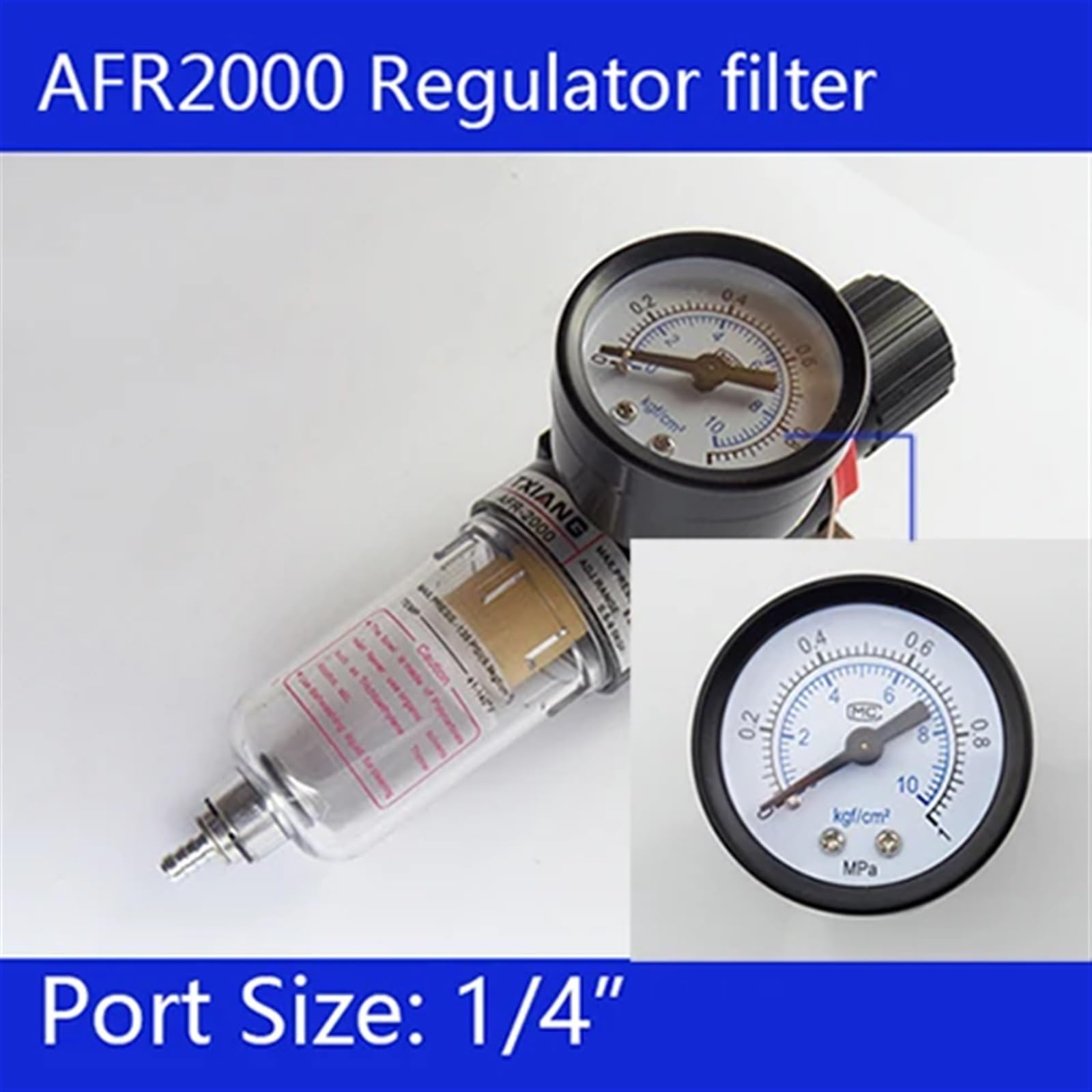 1 Uds AFR2000 1/4 "filtro regulador de presión de aire aerógrafo compresor trampa agua separador de aceite