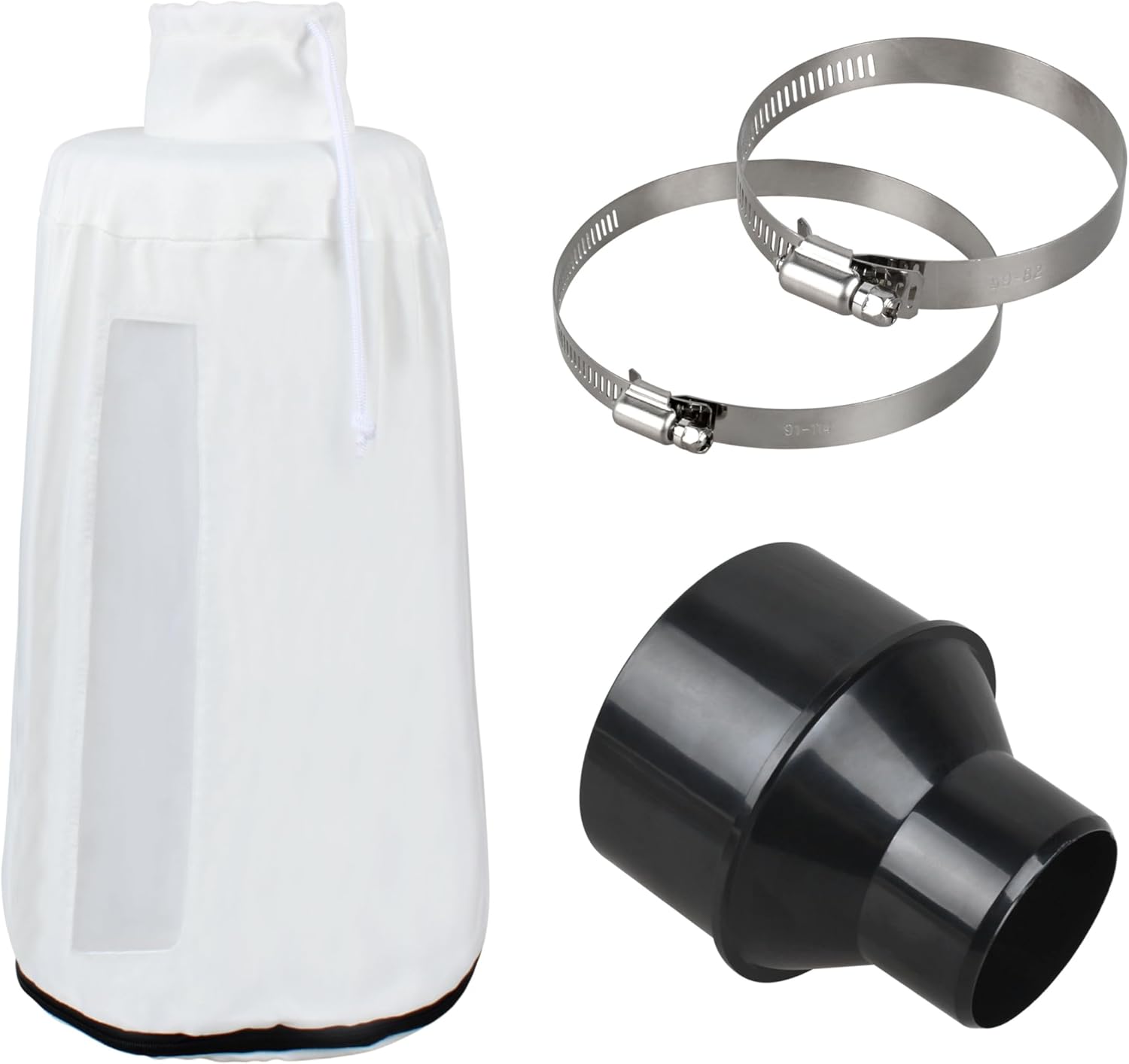 Dust Collection Bag for DeWalt DW735, DW734, WEN PL1326, PL1303 Planer, DC3401 Dust Collector，Dust Bag fit Woodworking Machine 4" to 4-1/2" outlets，with Hose Cone Reducer Attachment