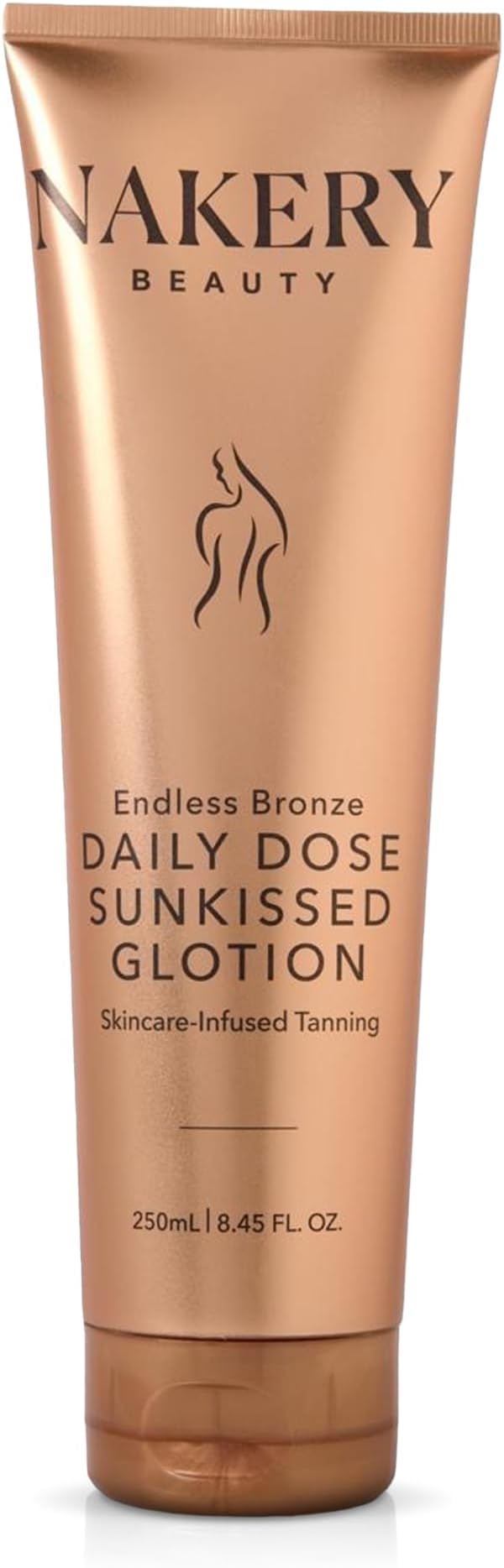 NakerySelf Tanning Lotion - Skincare Infused Quick Tan Glotion - Sunless Tanner for Natural Looking Bronze Glow - Buildable Gradual Tanning Lotion - Plumping & Smoothing Self Tanner for Face & Body