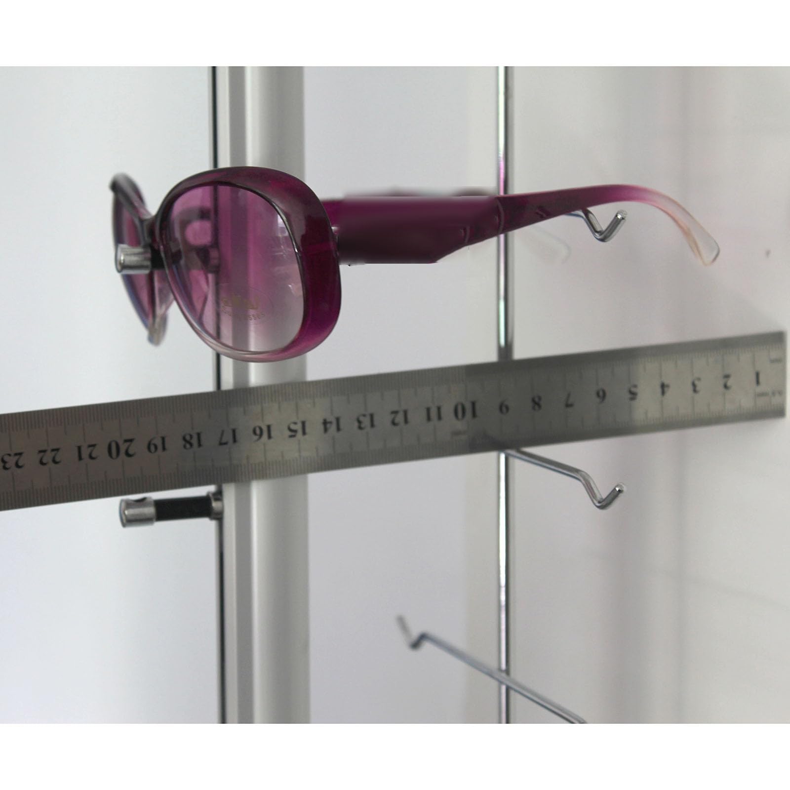 Organizzatore di stoccaggio per Occhiali da Sole in Lega di Alluminio 3 Pezzi, Espositore per Occhiali da Vista Metallo a Parete Decorazione portaoggetti per Occhiali da Lettura per Negozi di Ottica