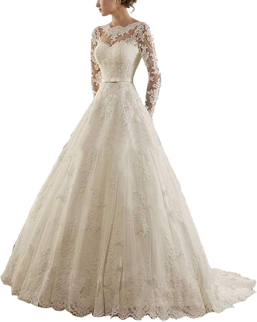 Robe de mariée A-line de prestige en dentelle fine et tulle de soie pour mairie